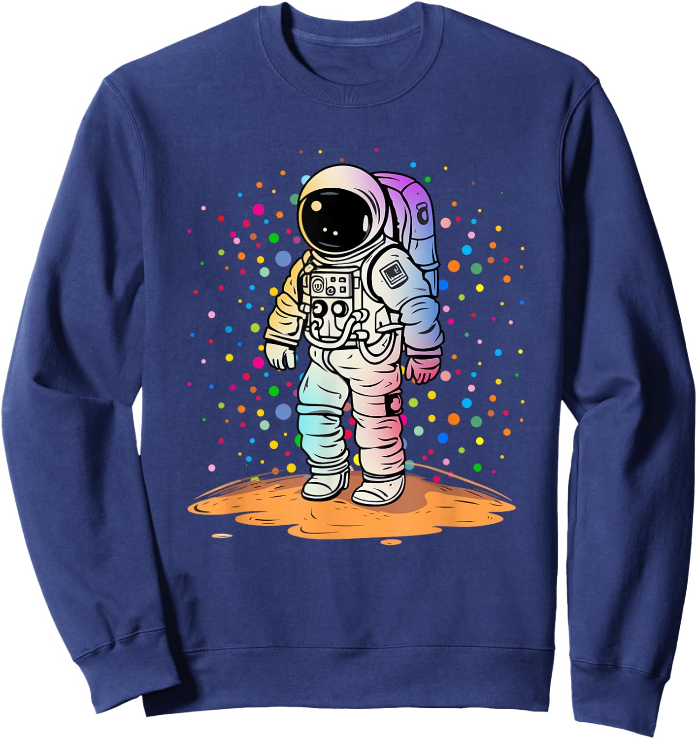 Funny Astronaut Polka Dots Lover Happy Dot Day Girl Boy Kid Sweatshirt - Sweatshirt | Navy
