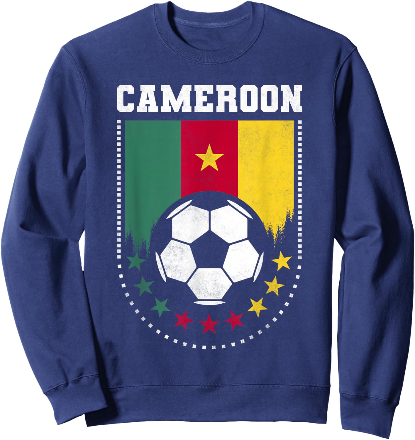 Cameroon Flag Soccer Fan Sweatshirt - Sweatshirt | Navy