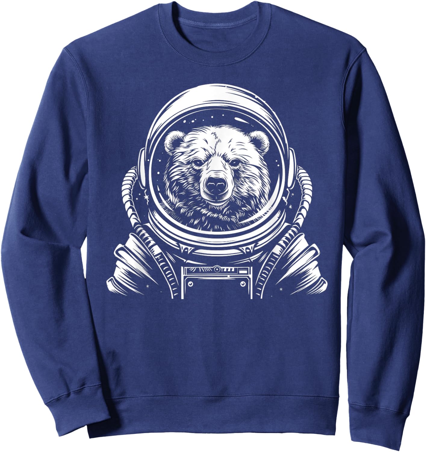 Funny Polar Bear Astronaut Astro Space Suit Mom Dad Sweatshirt - Sweatshirt | Navy