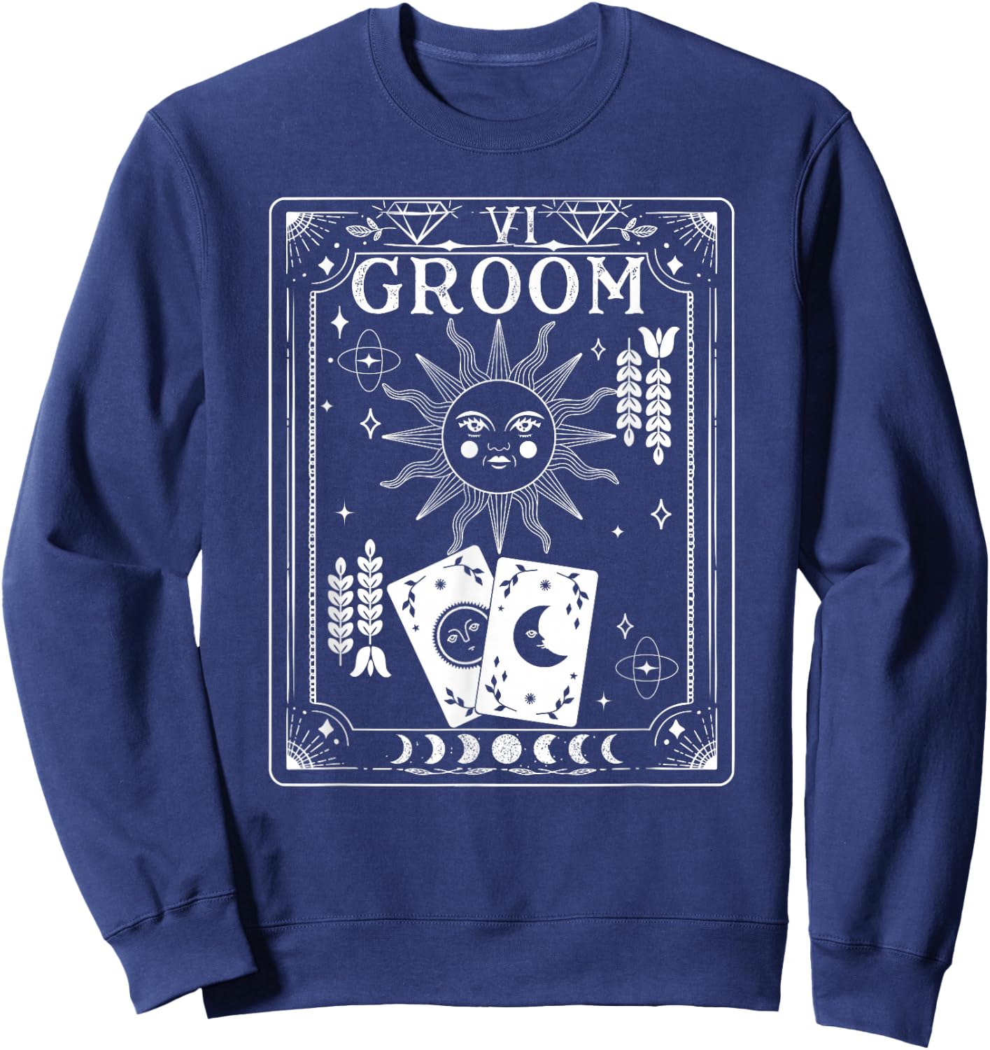 Gothic Witchy Coven, Tarot Halloween Groom Bachelor matching Sweatshirt - Sweatshirt | Navy