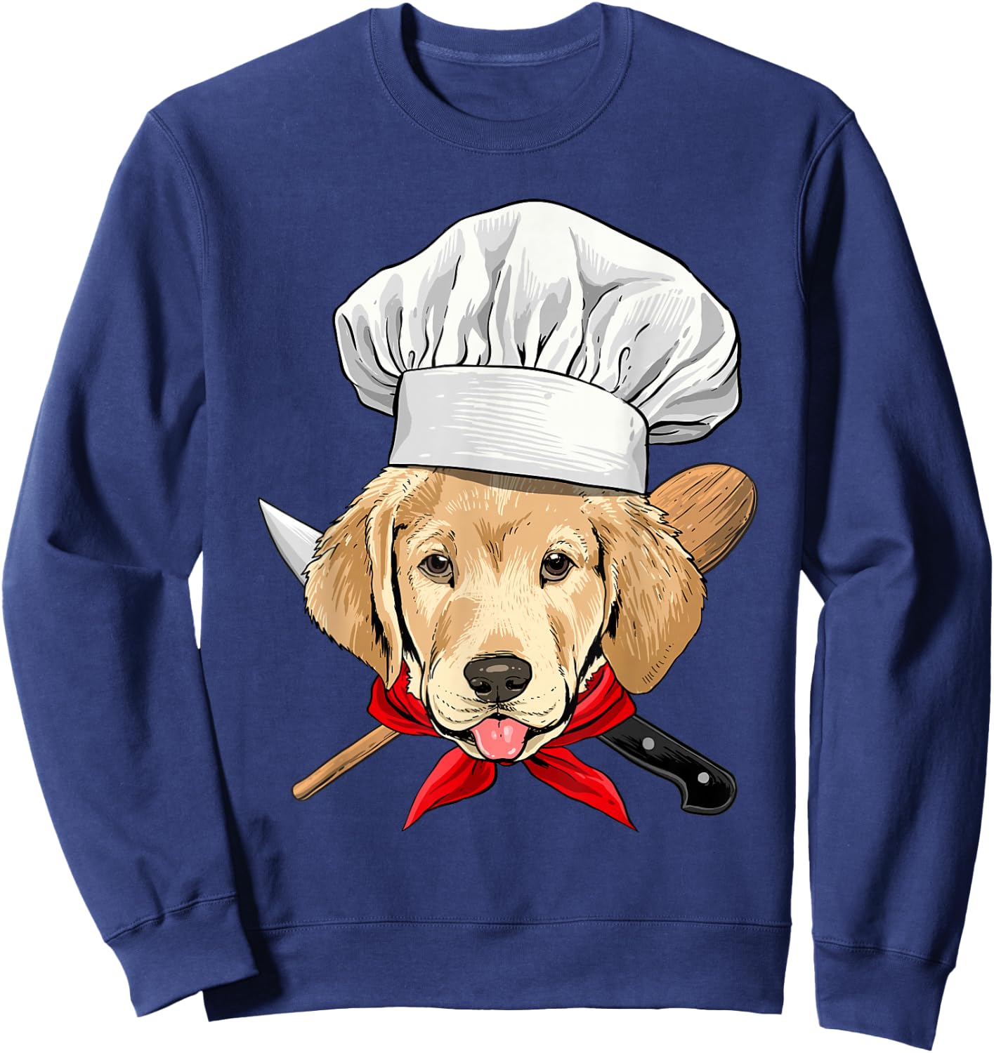 Labrador Chef Dog, Cooking Baking Lover Sweatshirt - Sweatshirt | Navy