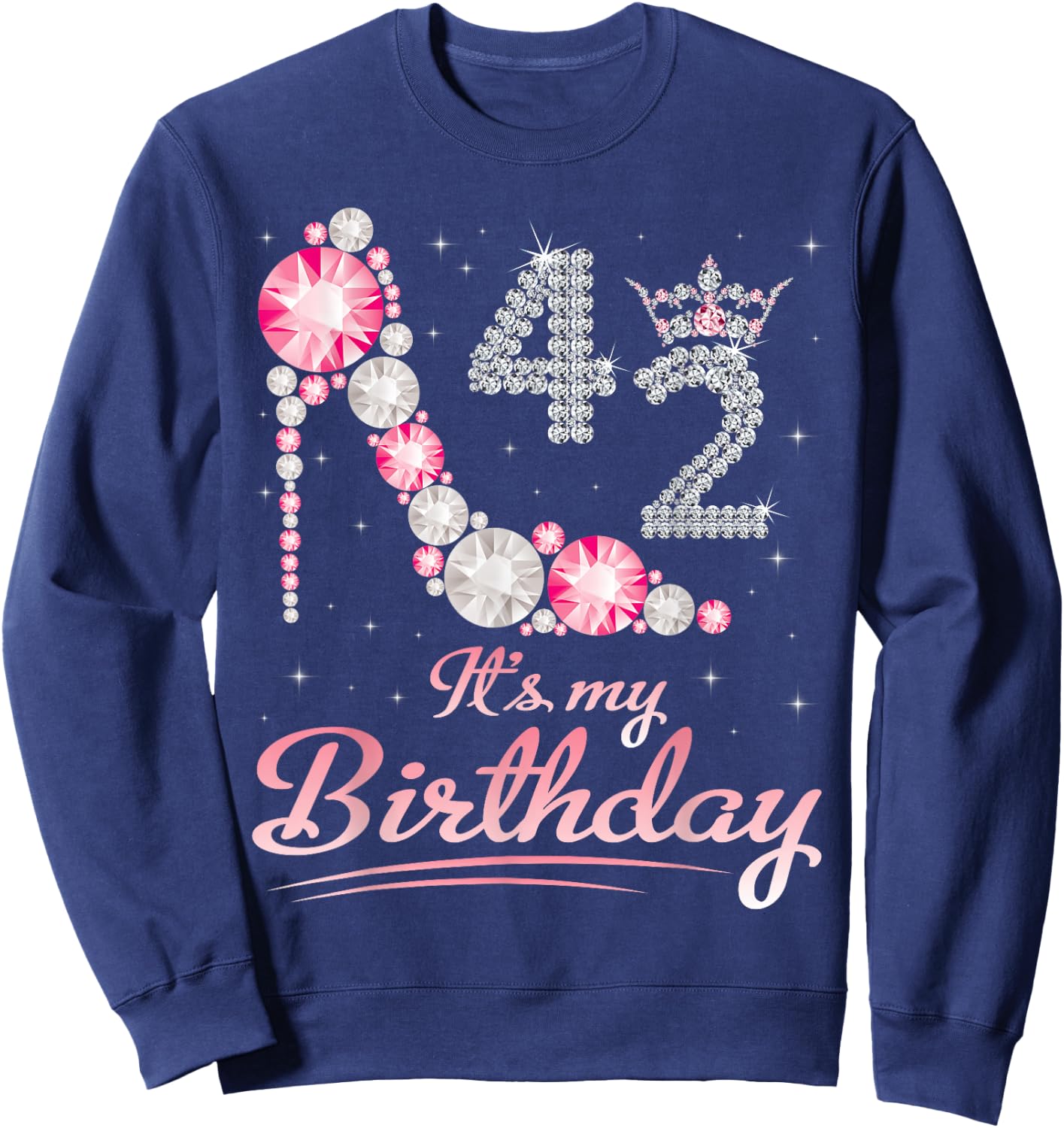 42 Years Old It's My Birthday Happy To Me You Mommy Daughter Sweatshirt - Sweatshirt | Navy