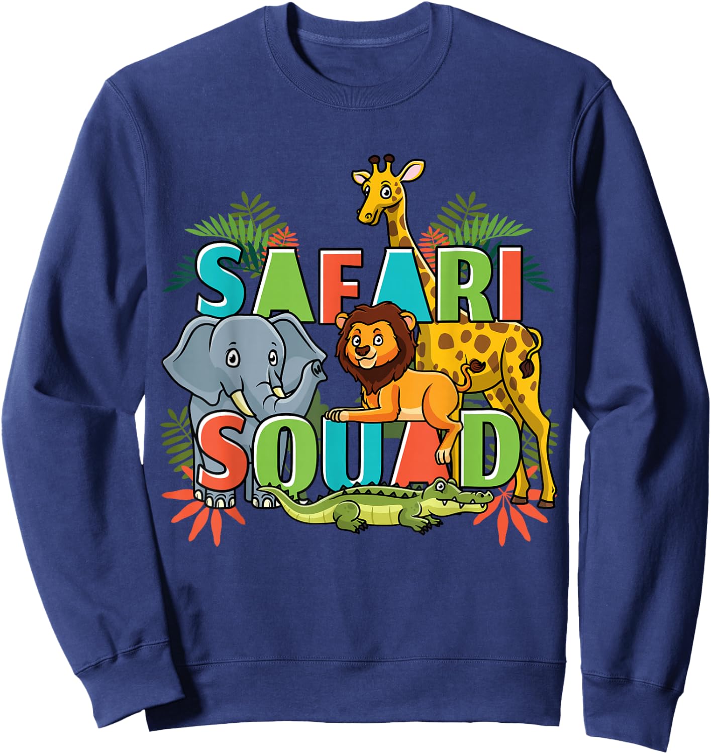 Safari Squad Zoo African Animals Sweatshirt - Sweatshirt | Navy
