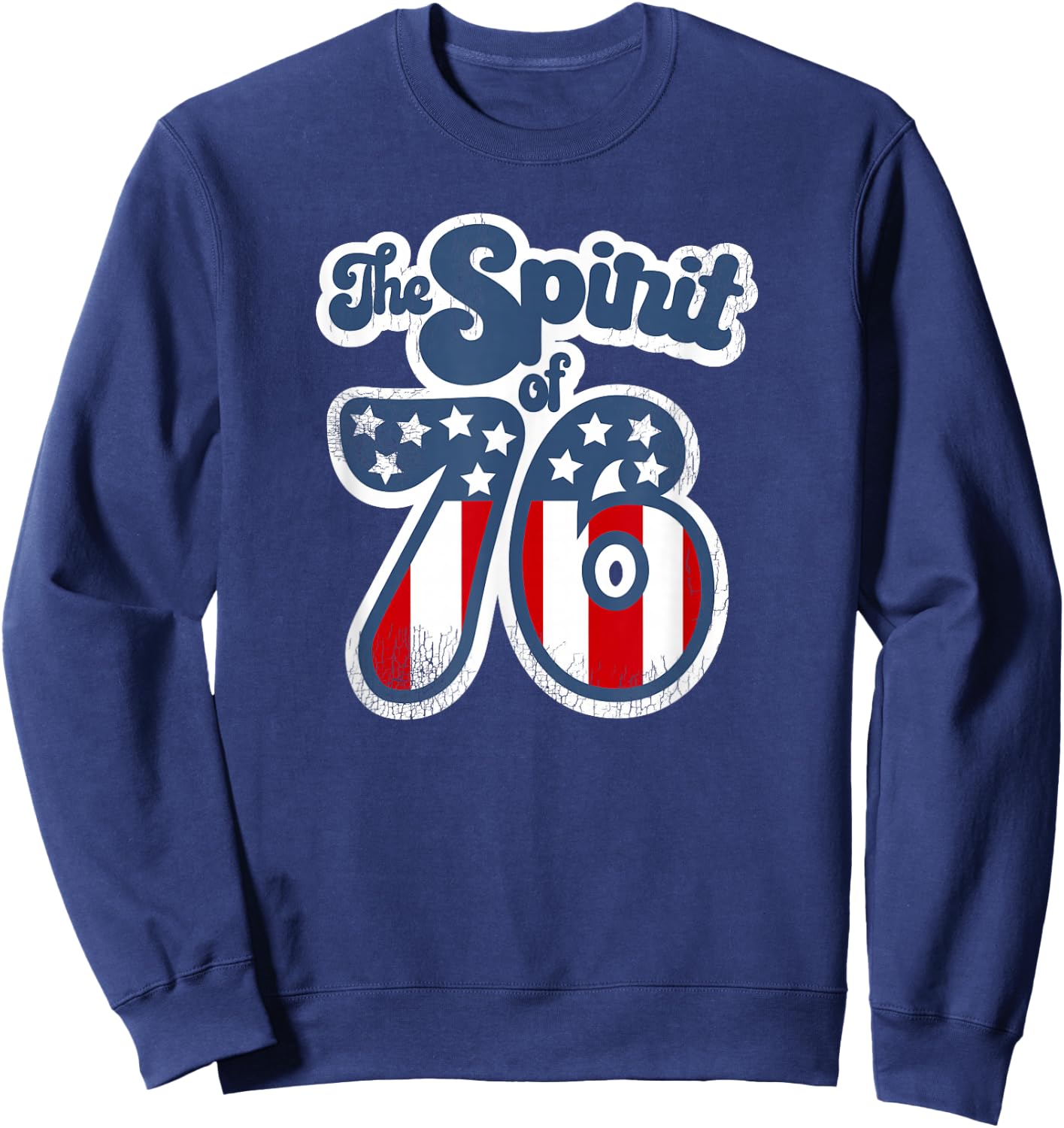 The Spirit of 76 Vintage Design Retro T Shirt Sweatshirt - Sweatshirt | Navy