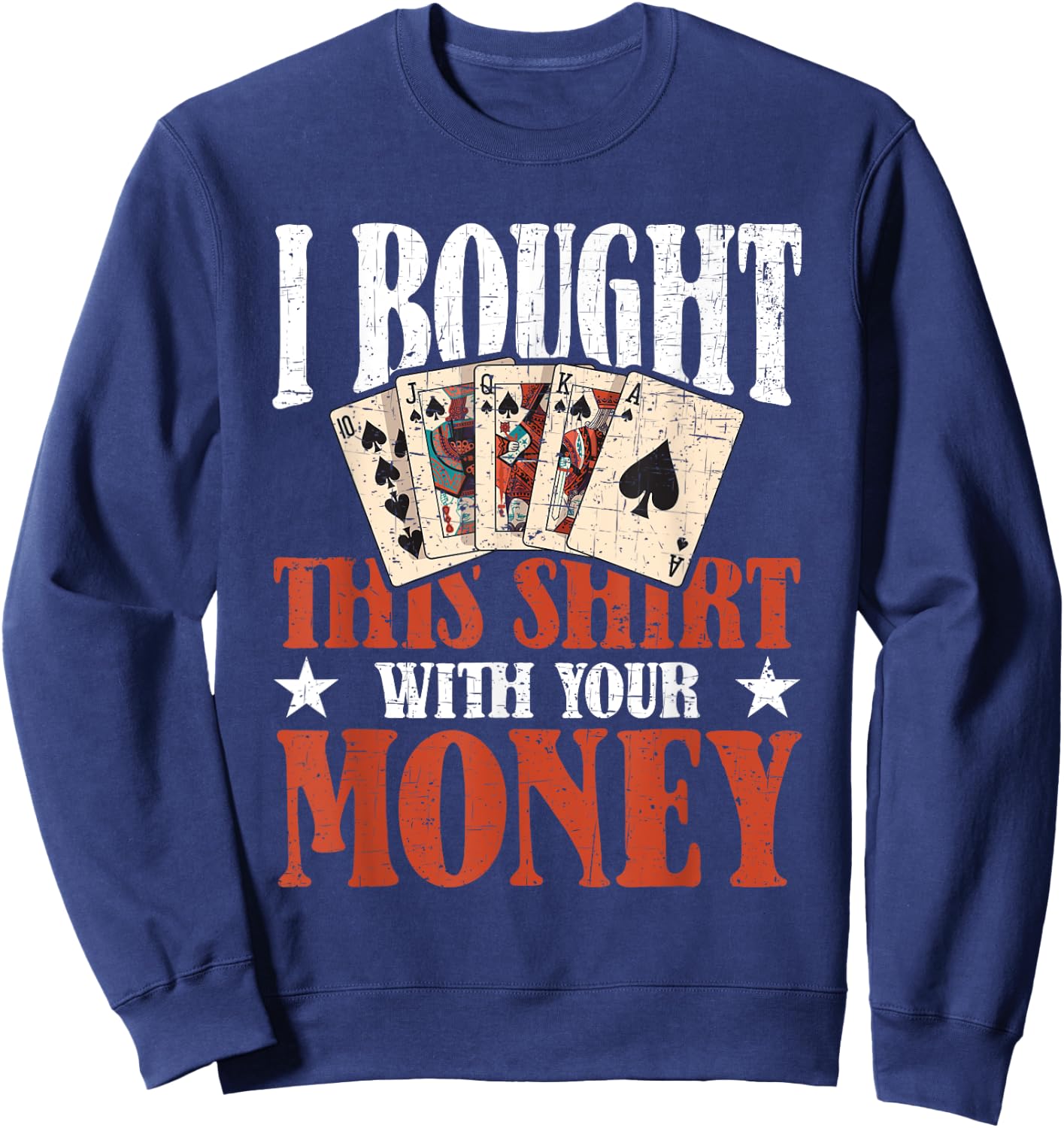 Funny Casino Poker Outfit - Poker Sweatshirt - Sweatshirt | Navy