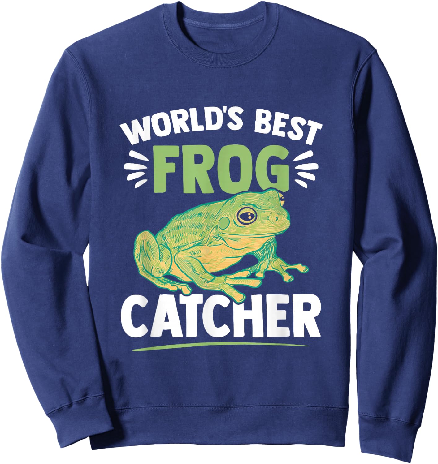 World's Best Frog Catcher Toad Kids Frog Hunter Sweatshirt - Sweatshirt | Navy