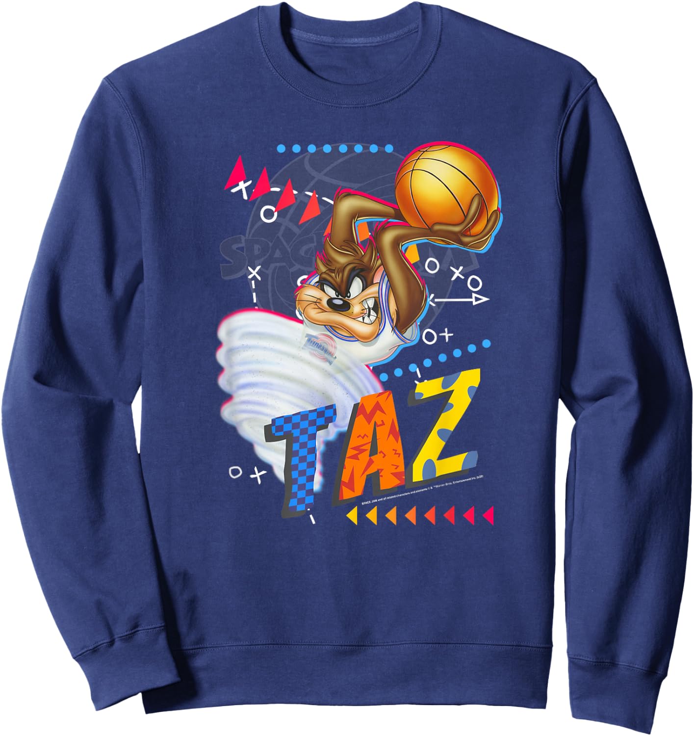 Space Jam Tasmanian Devil Retro Baller Sweatshirt - Sweatshirt | Navy