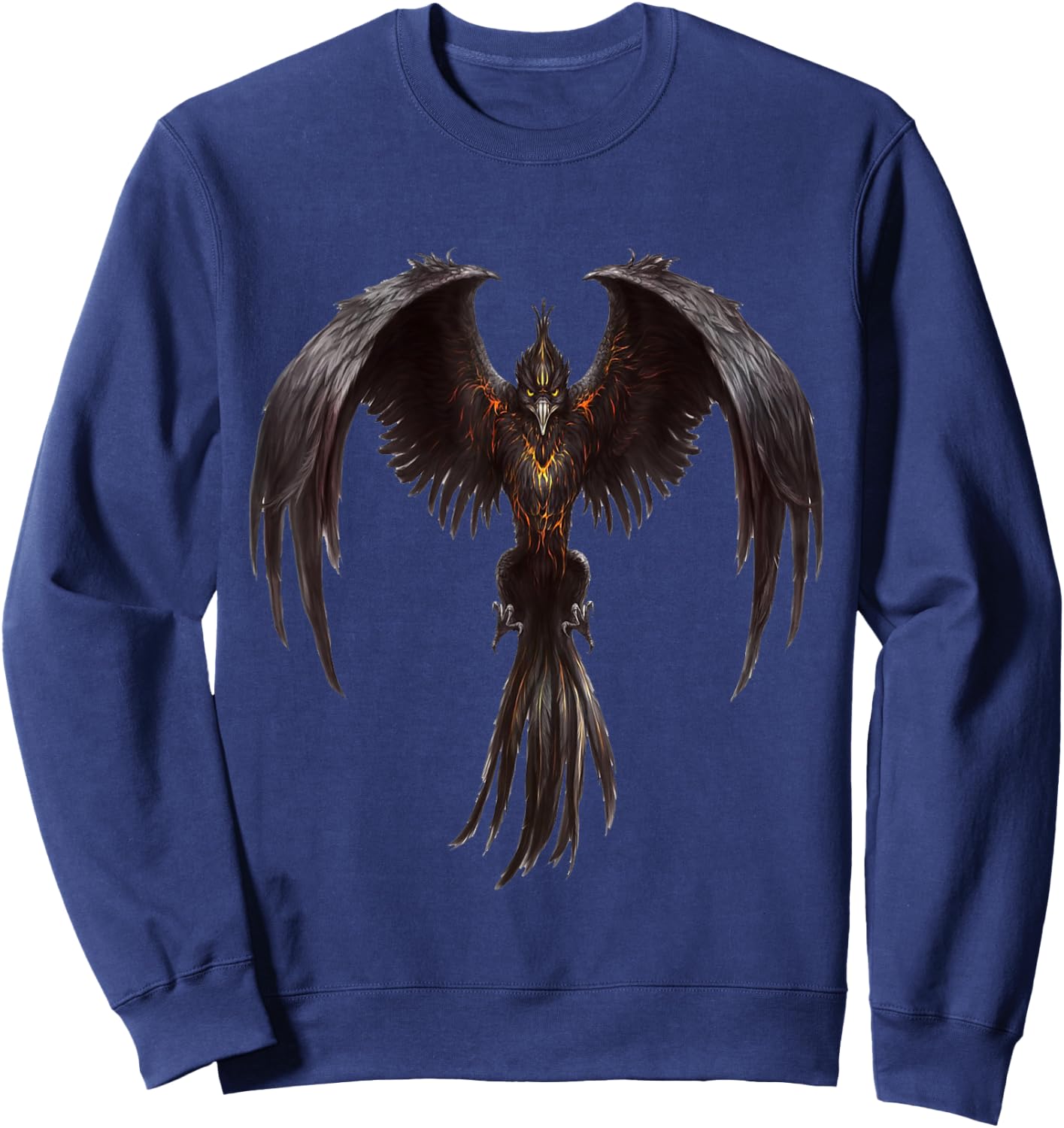 Rising Phoenix Black Fenix Fantasy Bird Phoenix lover gift Sweatshirt - Sweatshirt | Navy