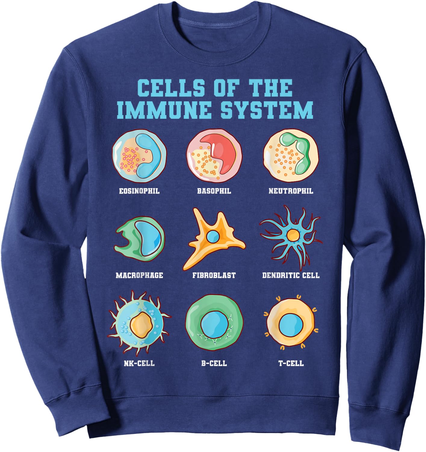 Molecular Biology Biologist Genetic Scientist Immune System Sweatshirt - Sweatshirt | Navy