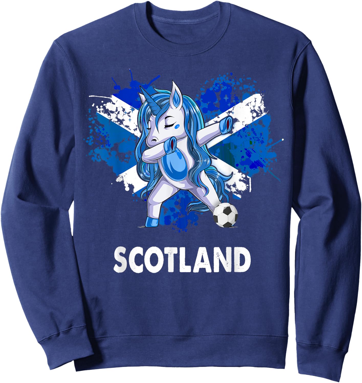 Unicorn Scottish Flag For Kids & Scottish Expats In Scotland Sweatshirt - Sweatshirt | Navy