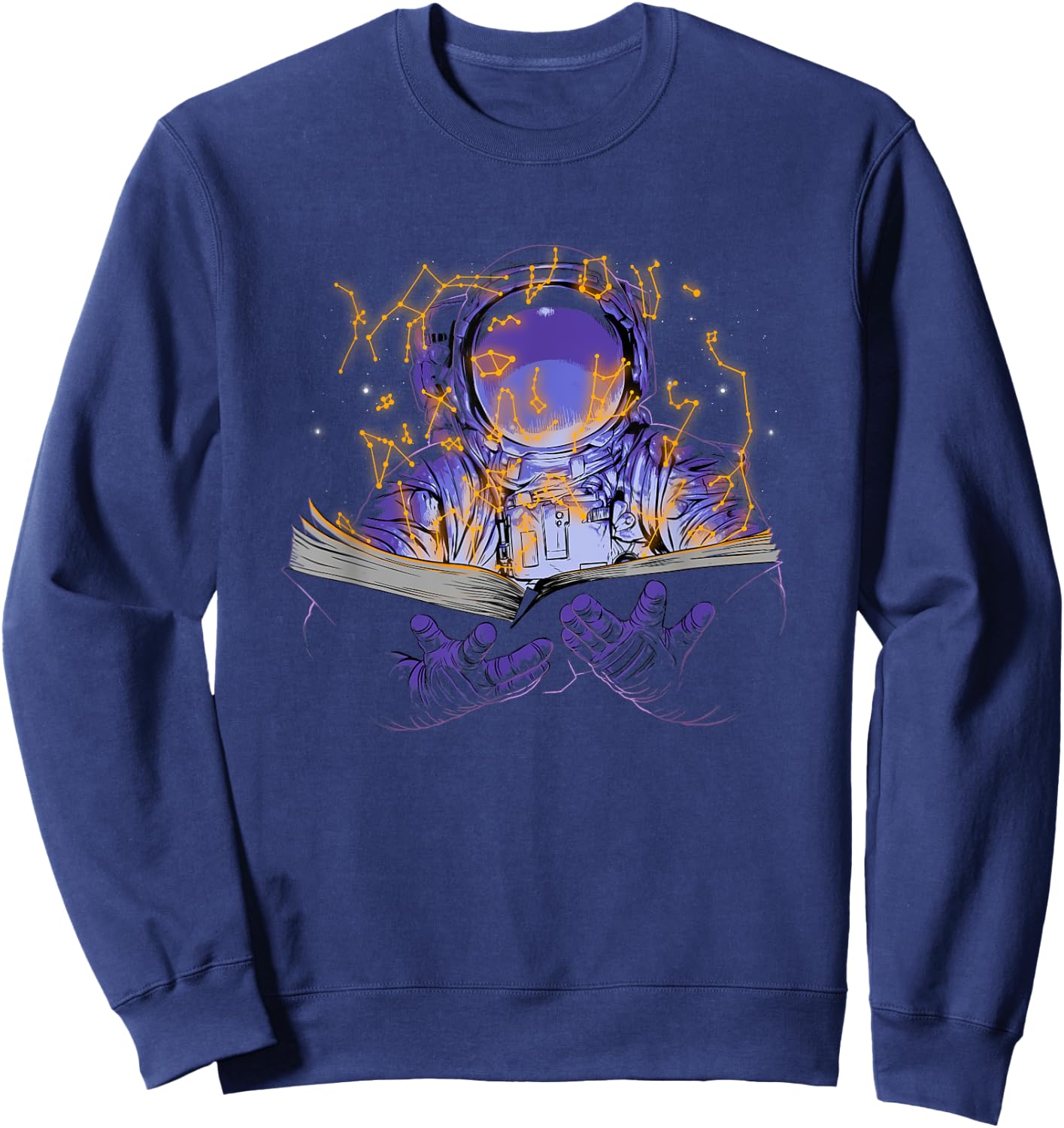 The Book of Stars Astronaut Reading Constellation Magic Sweatshirt - Sweatshirt | Navy
