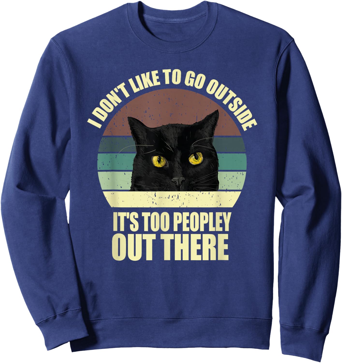 Anti-Social But Cat-Friendly – Funny Introvert Design Sweatshirt - Sweatshirt | Navy