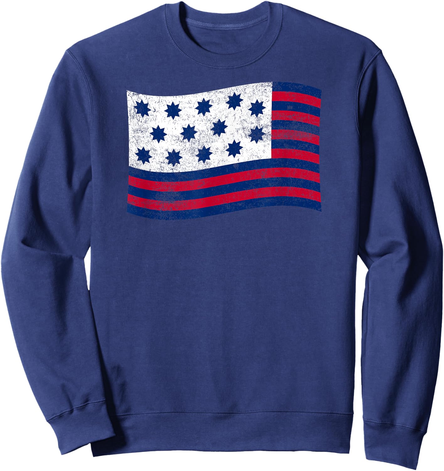 Guilford Courthouse Flag – American History Patriotic Sweatshirt - Sweatshirt | Navy