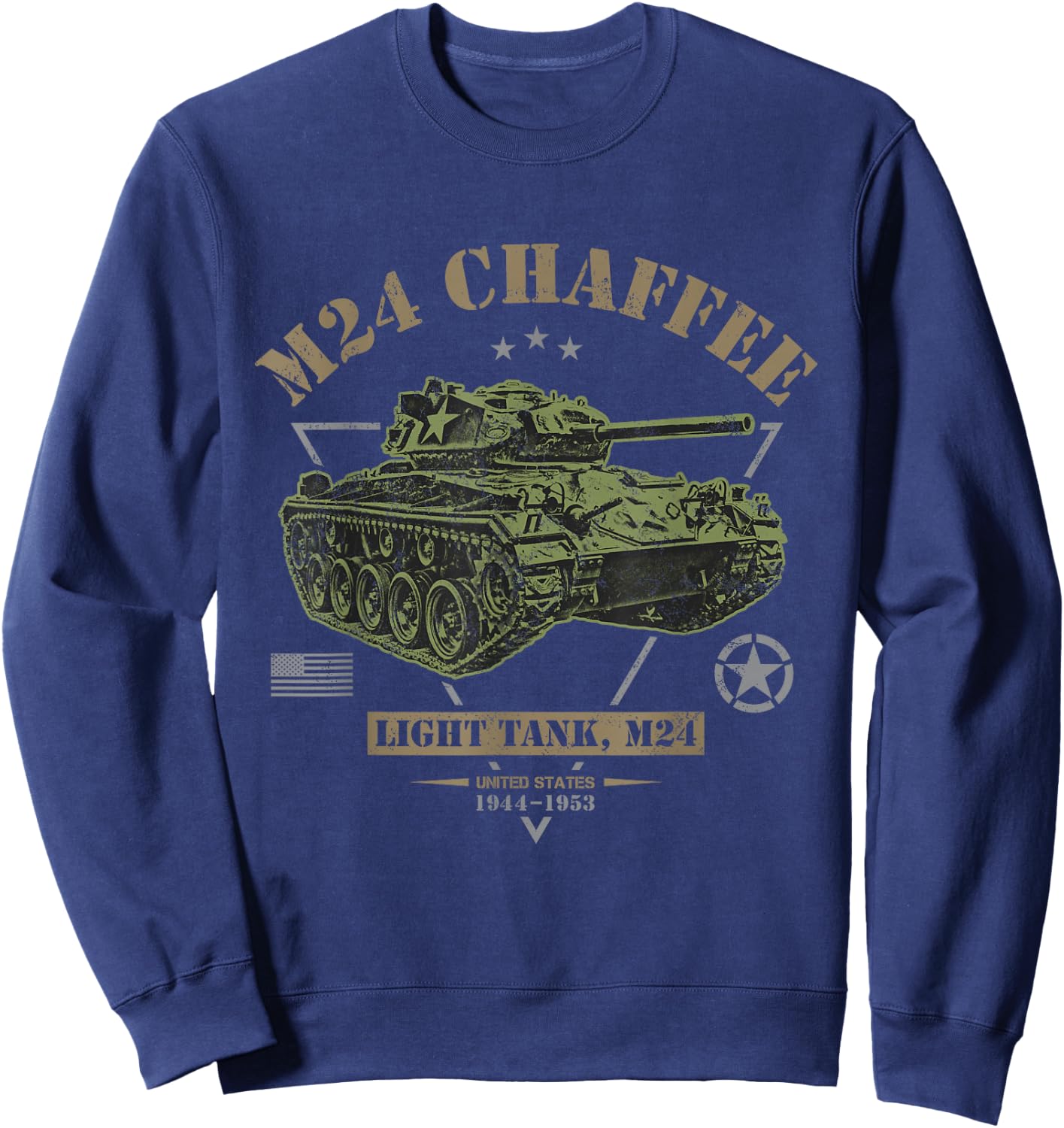 M24 Chaffee WW2 Tank Sweatshirt - Sweatshirt | Navy
