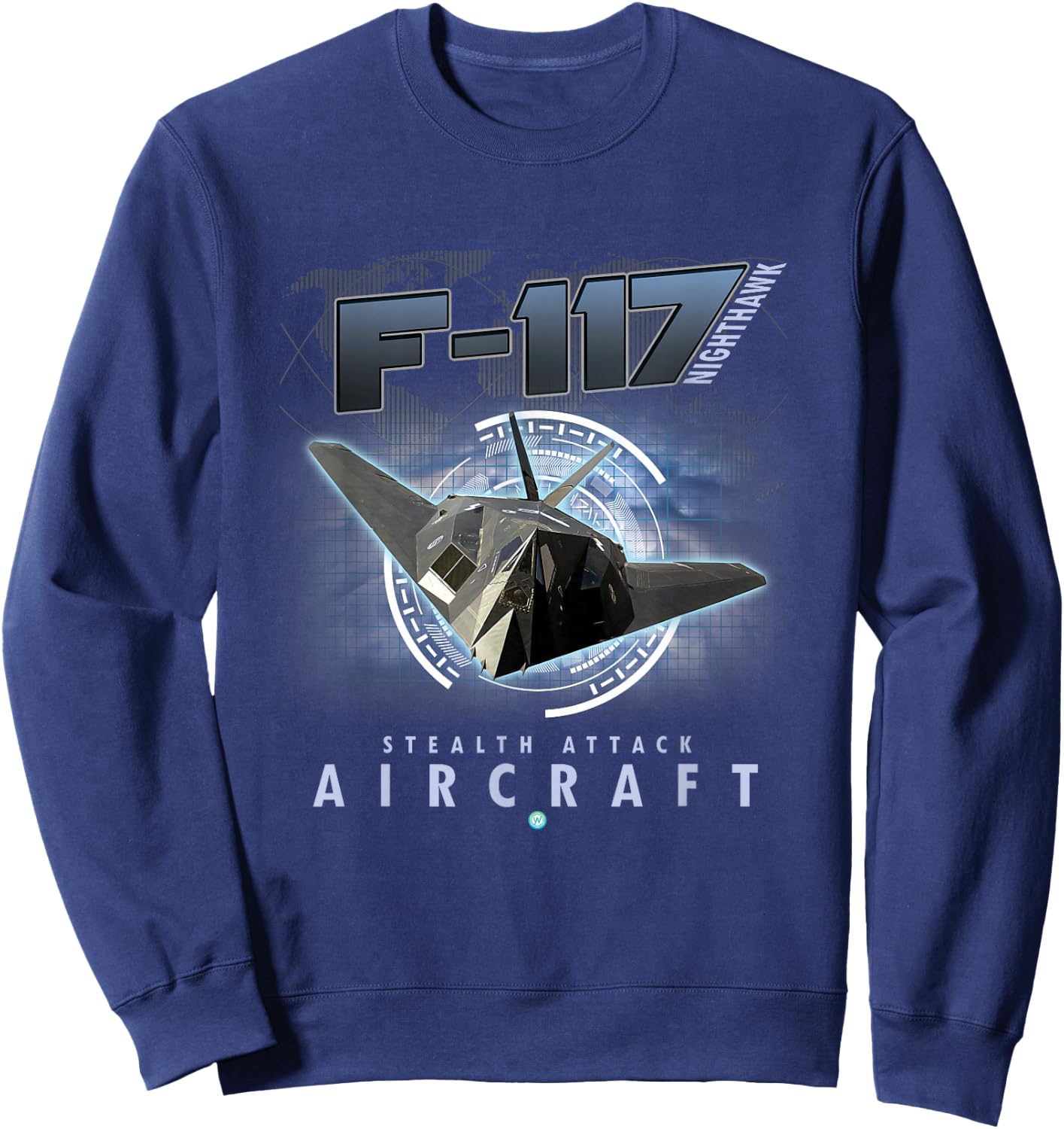 F-117 Stealth Attack Aircraft Veteran Pilot Gift Sweatshirt - Sweatshirt | Navy