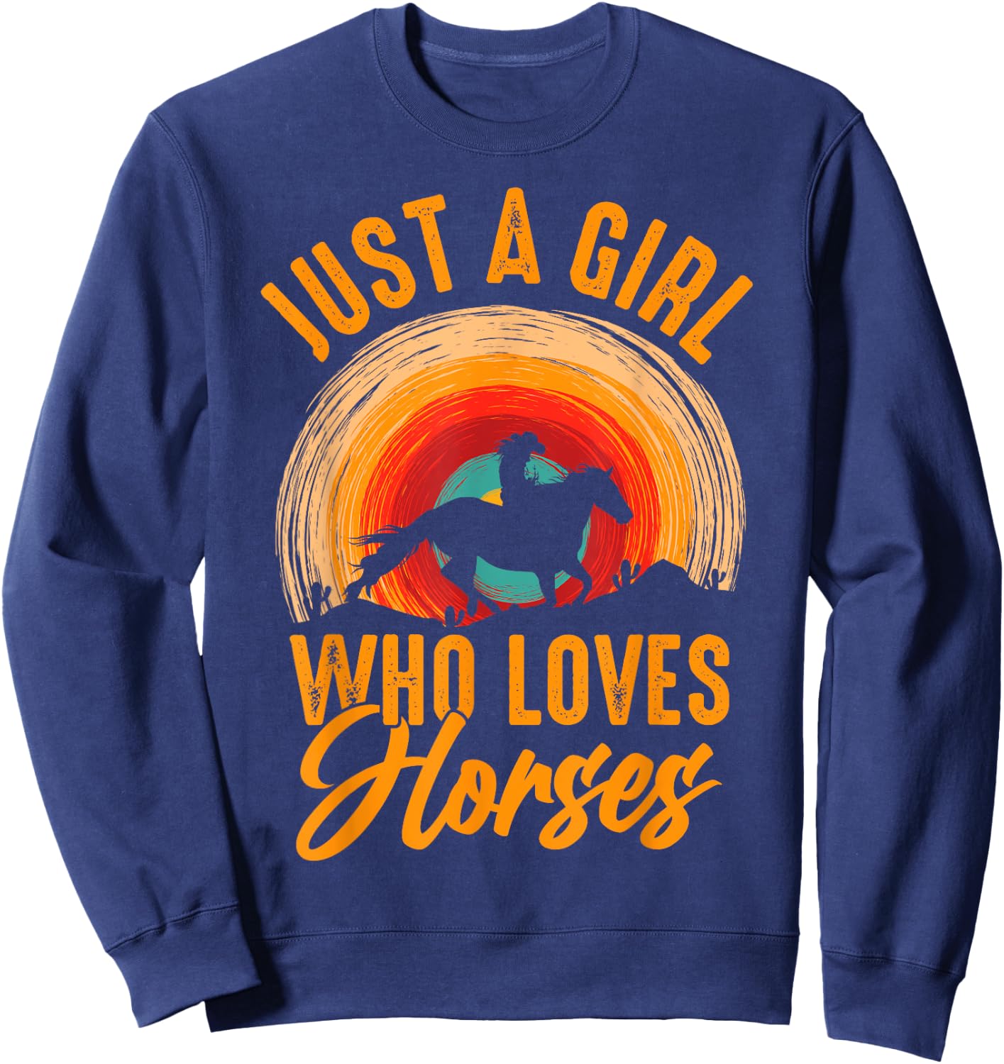 Just A Girl Who Loves Horses Sweatshirt - Sweatshirt | Navy