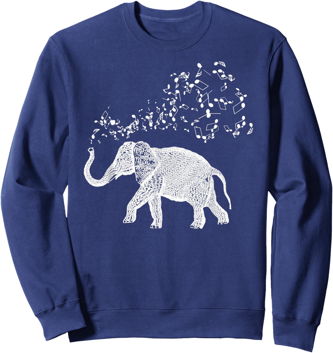 Elephant and musical notes Sweatshirt - Sweatshirt | Navy