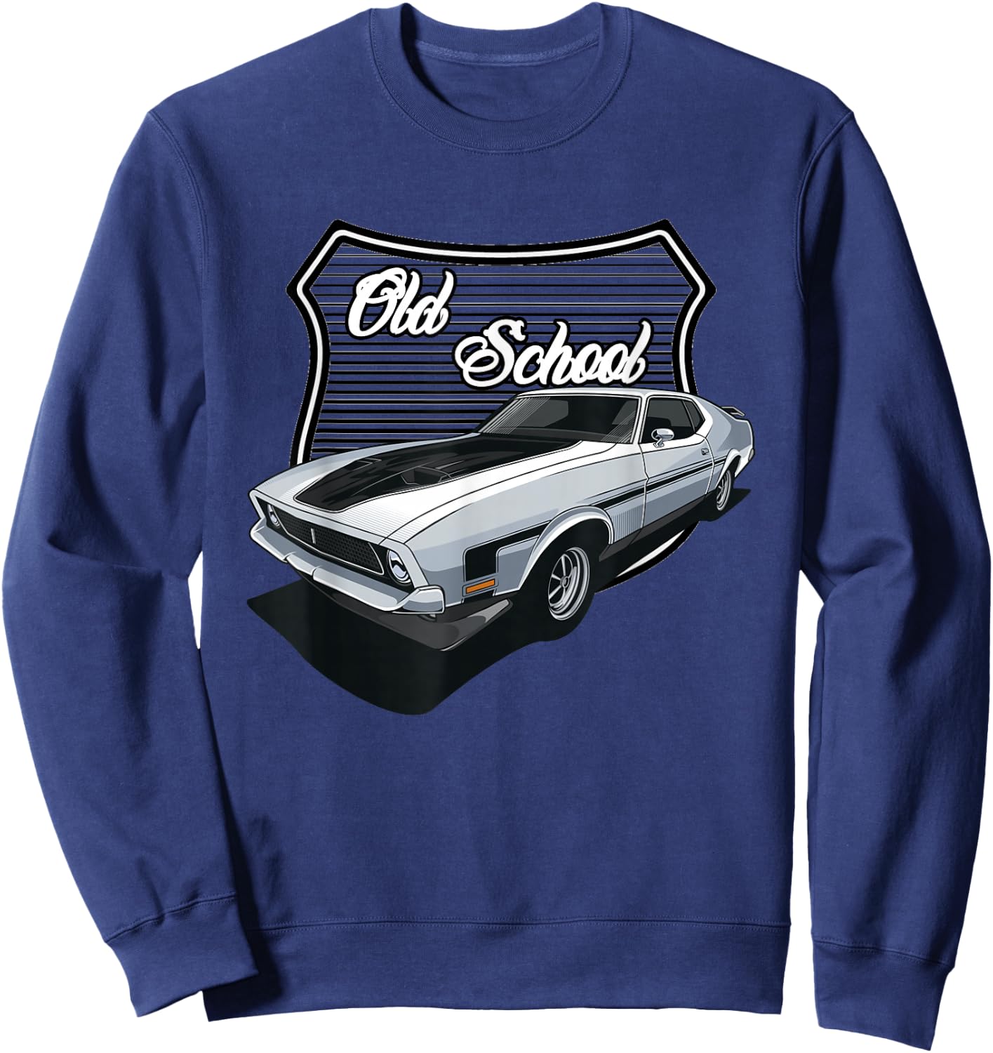 Vintage Hotrod, Men's Old School Hot Rod, Vintage Muscle Car Sweatshirt - Sweatshirt | Navy