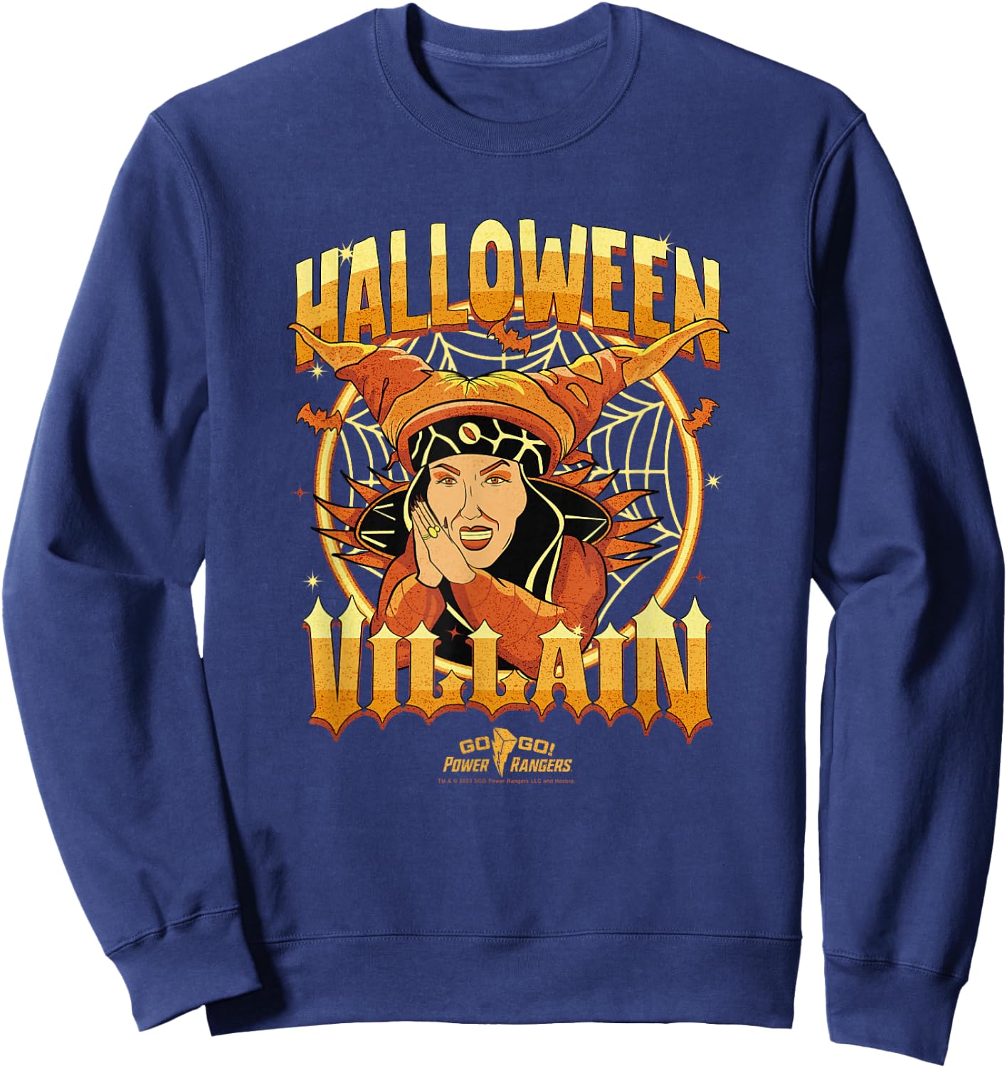 Power Rangers Halloween Rita Repulsa Halloween Villain Logo Sweatshirt - Sweatshirt | Navy