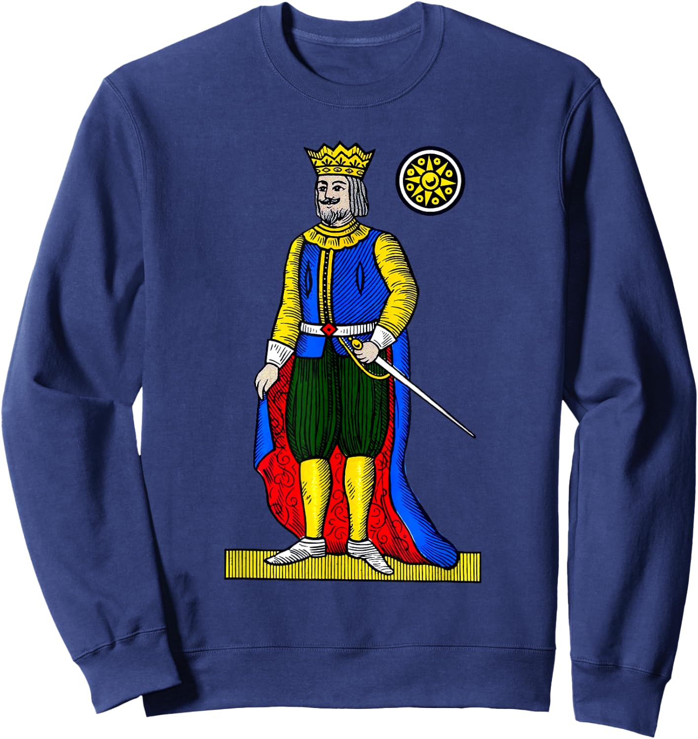 King of Money [Carte Neapolitane] The Italian playing cards Sweatshirt - Sweatshirt | Navy