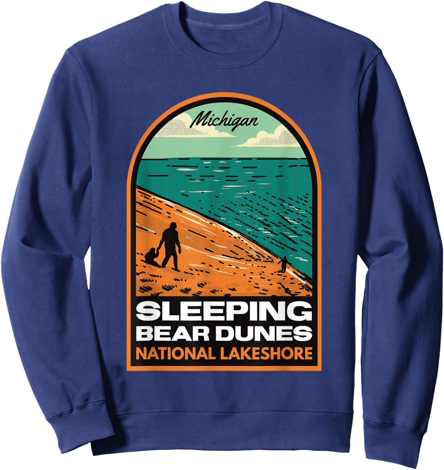 Sleeping Bear Dunes National Lakeshore Michigan Vintage Sweatshirt - Sweatshirt | Navy