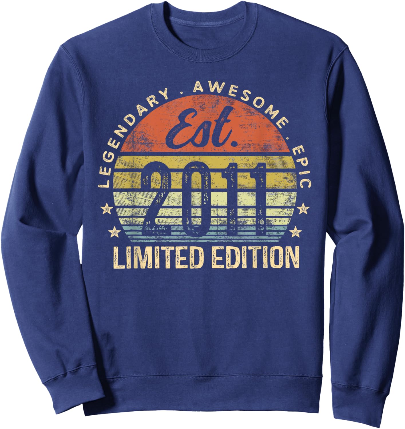 Est 2011 Limited Edition 14th Birthday Gifts 14 Year Old Sweatshirt - Sweatshirt | Navy