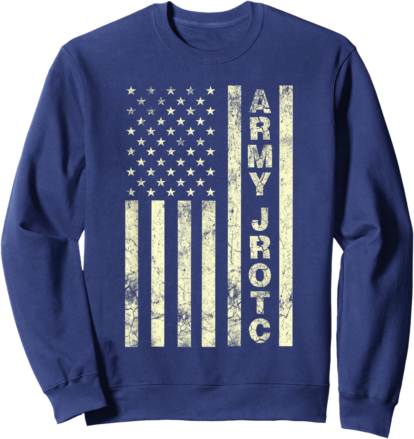 Cool United States Army USA Junior ROTC US Flag Army JROTC Sweatshirt - Sweatshirt | Navy