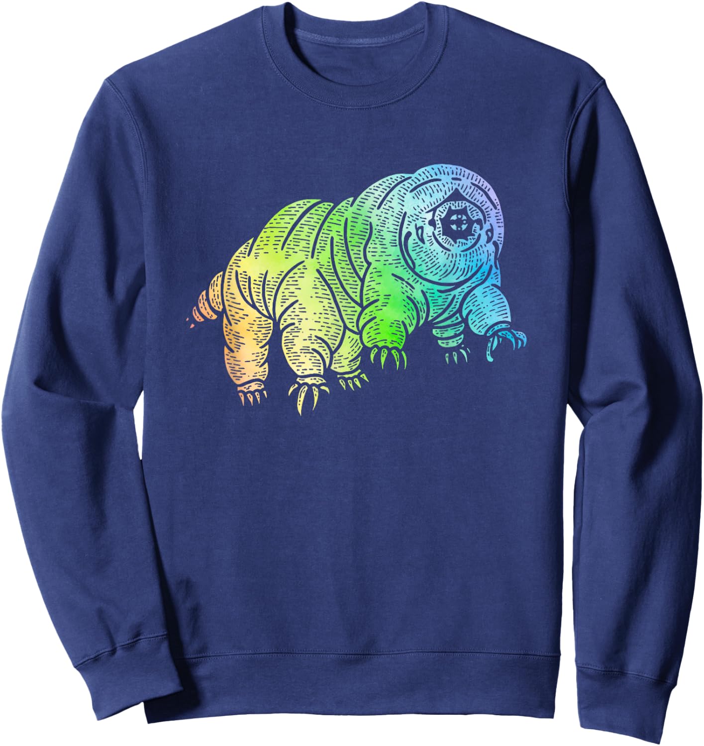 Funny Tardigrade Rainbow Water Bear Science Microbiology Sweatshirt - Sweatshirt | Navy