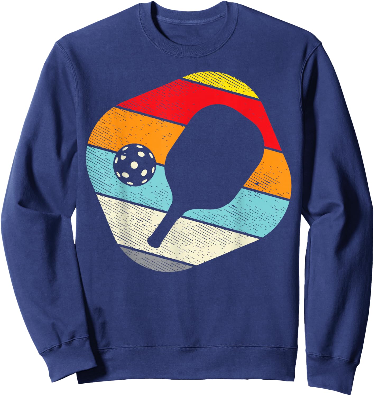Pickleball Retro Pickle Ball Paddleball Sport Men Women Gift Sweatshirt - Sweatshirt | Navy