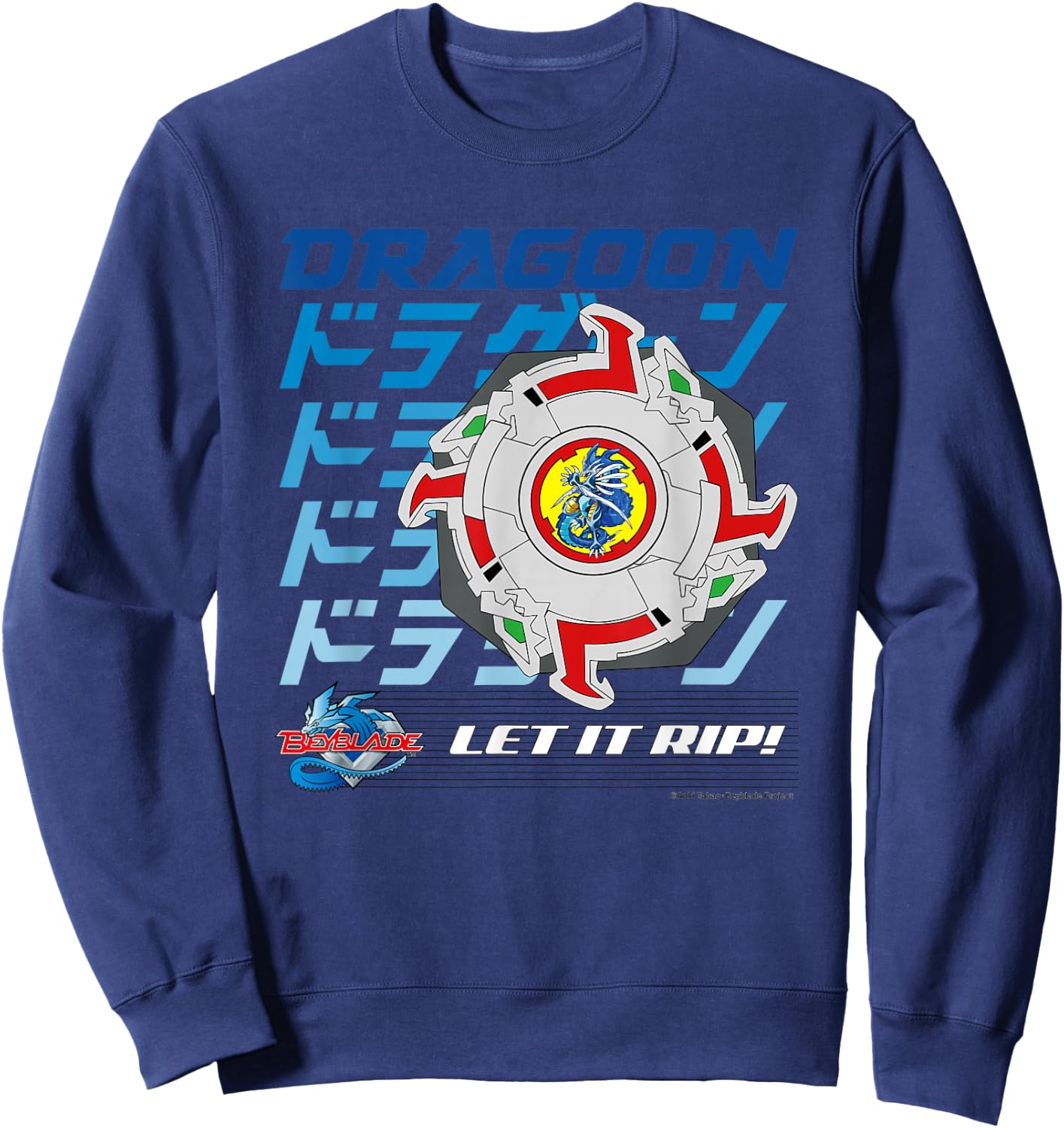 Beyblade Dragon Full Colour Sweatshirt - Sweatshirt | Navy