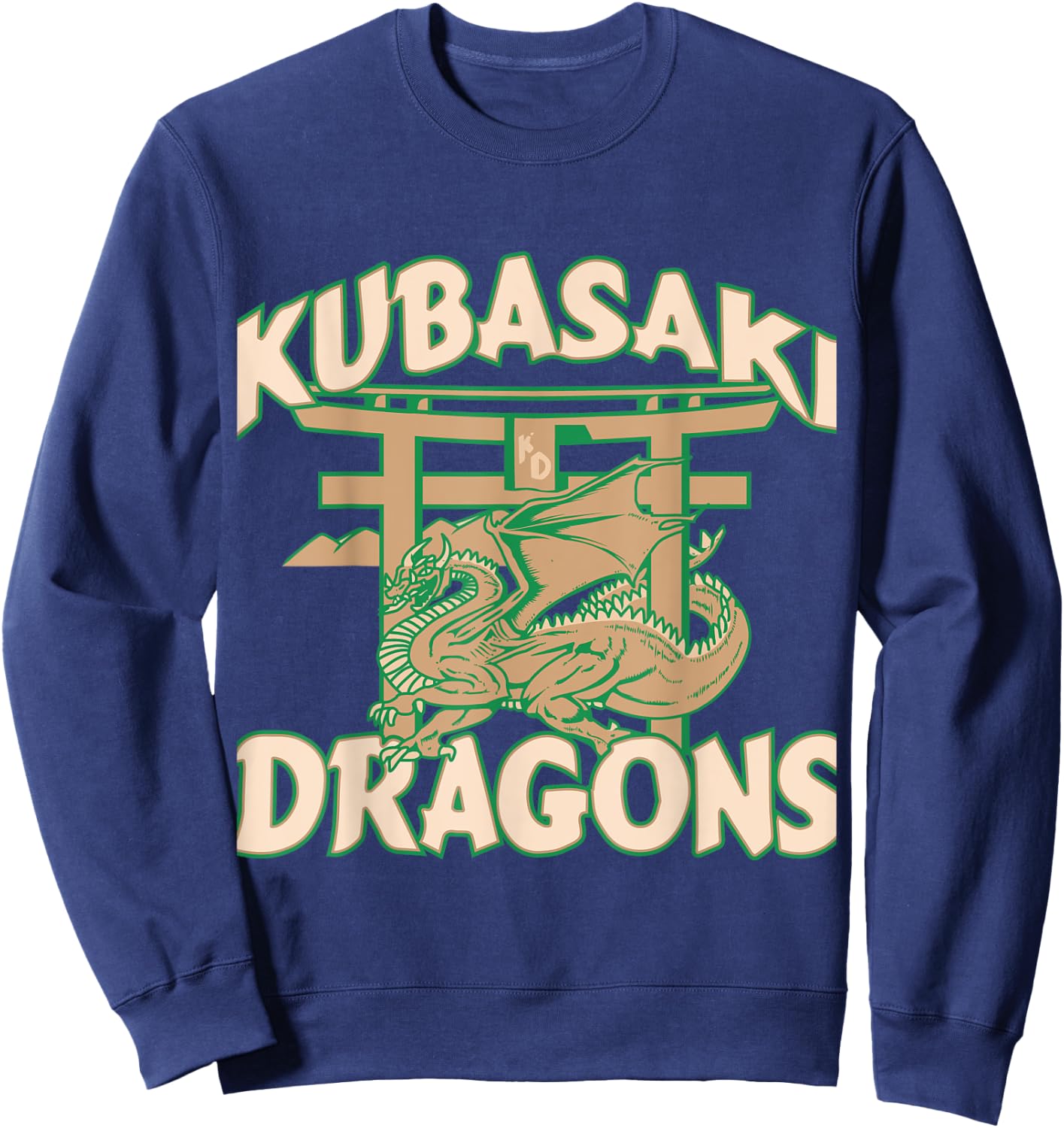 Kubasaki Okinawa Island Kubasaki High Dragons Okinawa Japan Sweatshirt - Sweatshirt | Navy