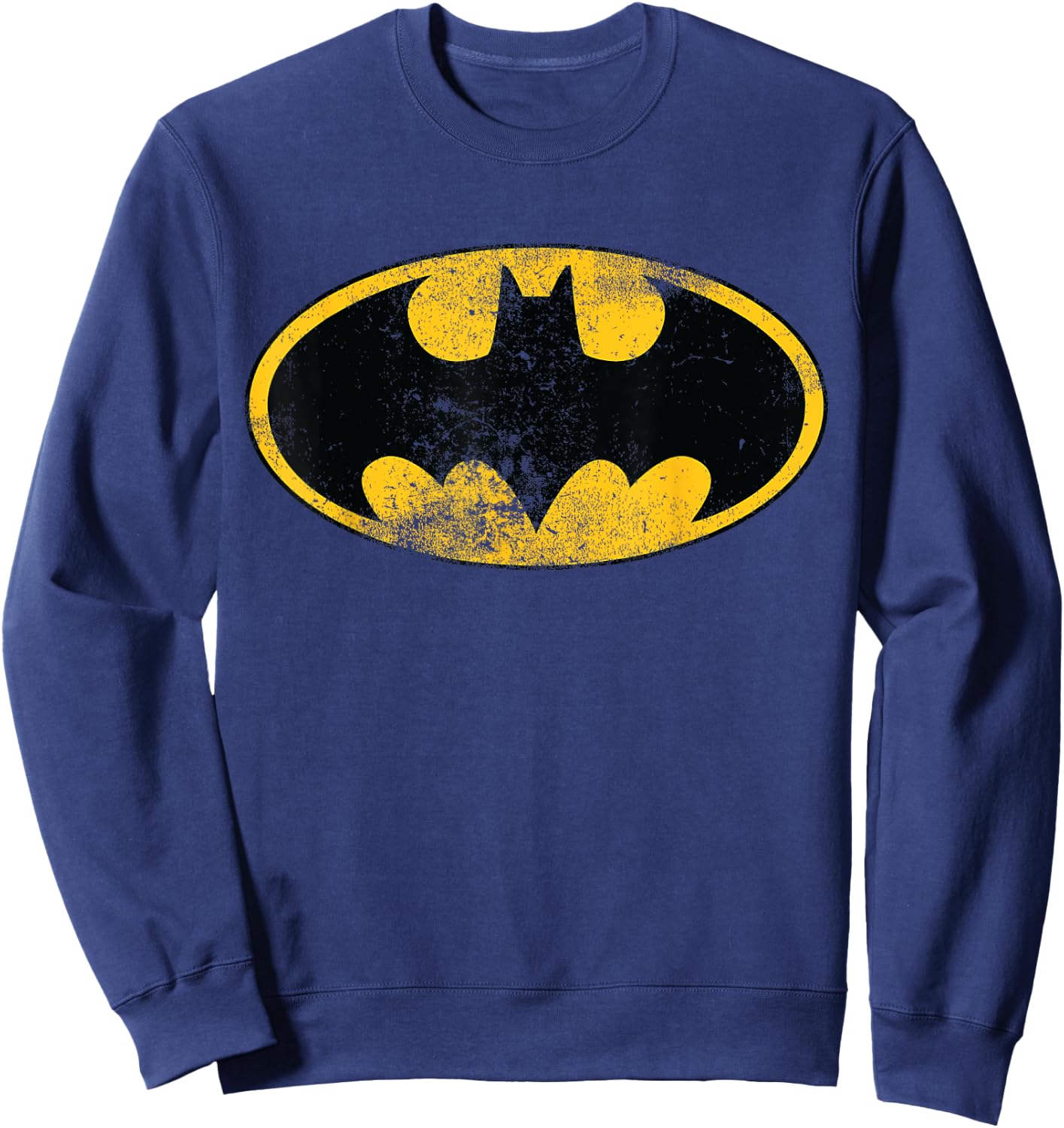 DC Batman Logo Classic Distressed Sweatshirt - Sweatshirt | Navy