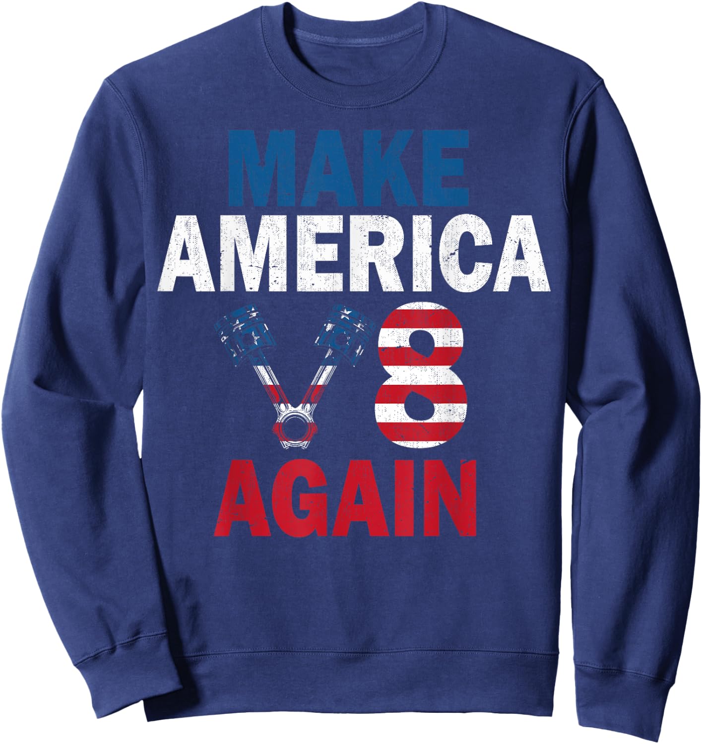 Make America V8 Again Mechanic - US Car Mechanic Sweatshirt - Sweatshirt | Navy