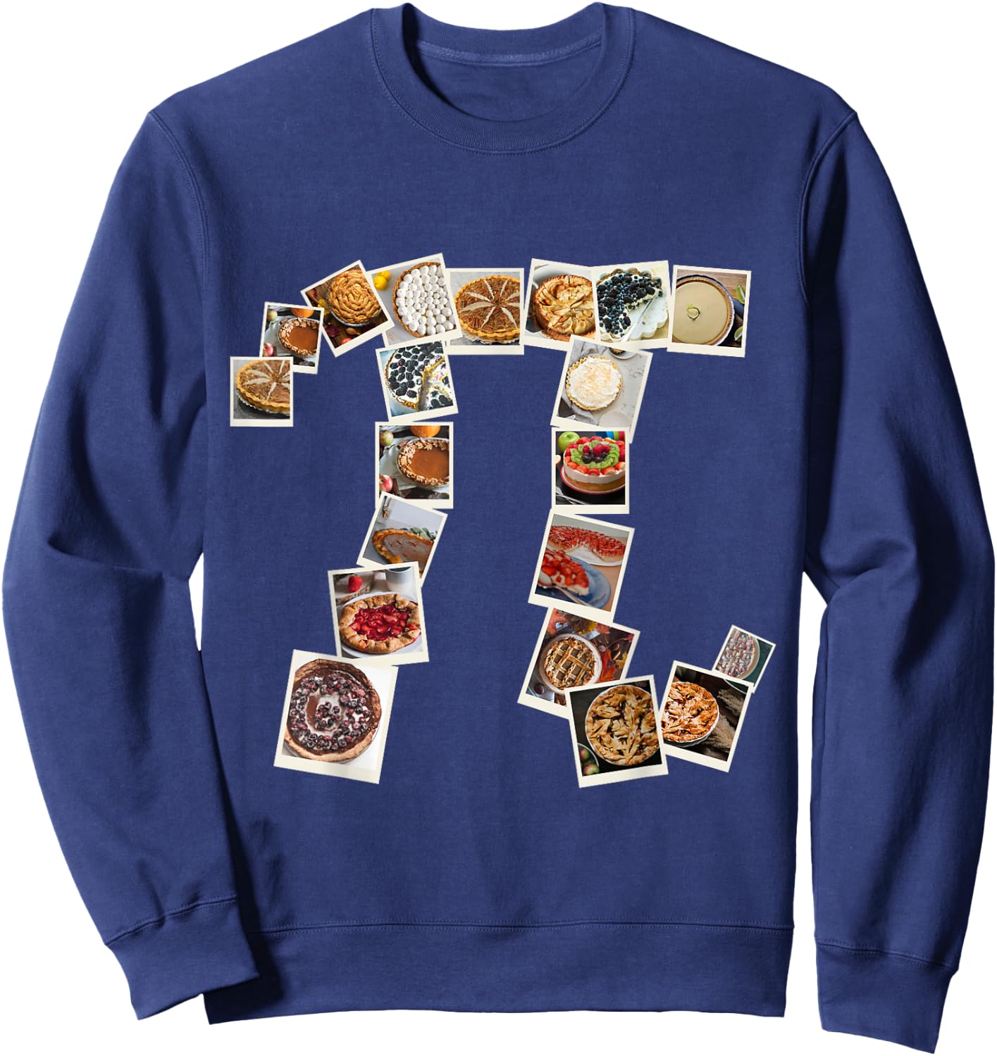 Funny PU Tag Gift - Pi Symbol from Pie Pictures Sweatshirt - Sweatshirt | Navy