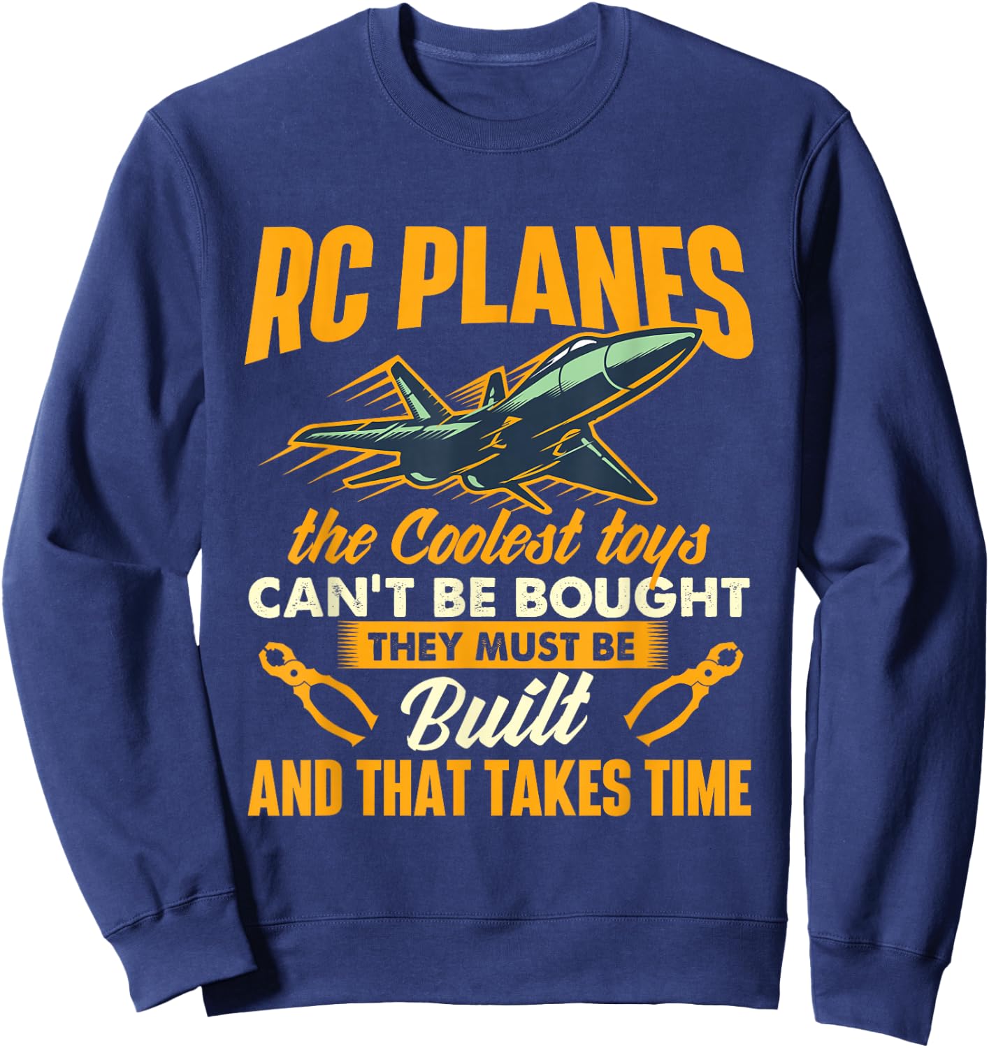 RC Planes The Coolest Toys Can't Be Bought RC Plane Pilot Sweatshirt - Sweatshirt | Navy