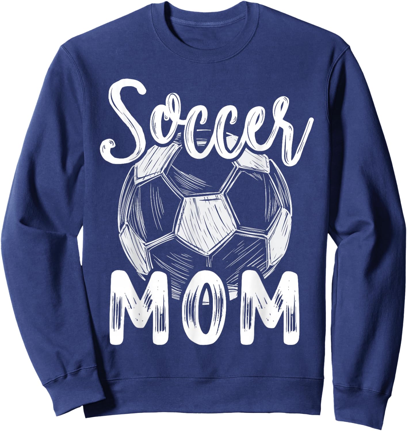 Soccer Mom Family Matching Team Player Soccer Ball Sweatshirt - Sweatshirt | Navy