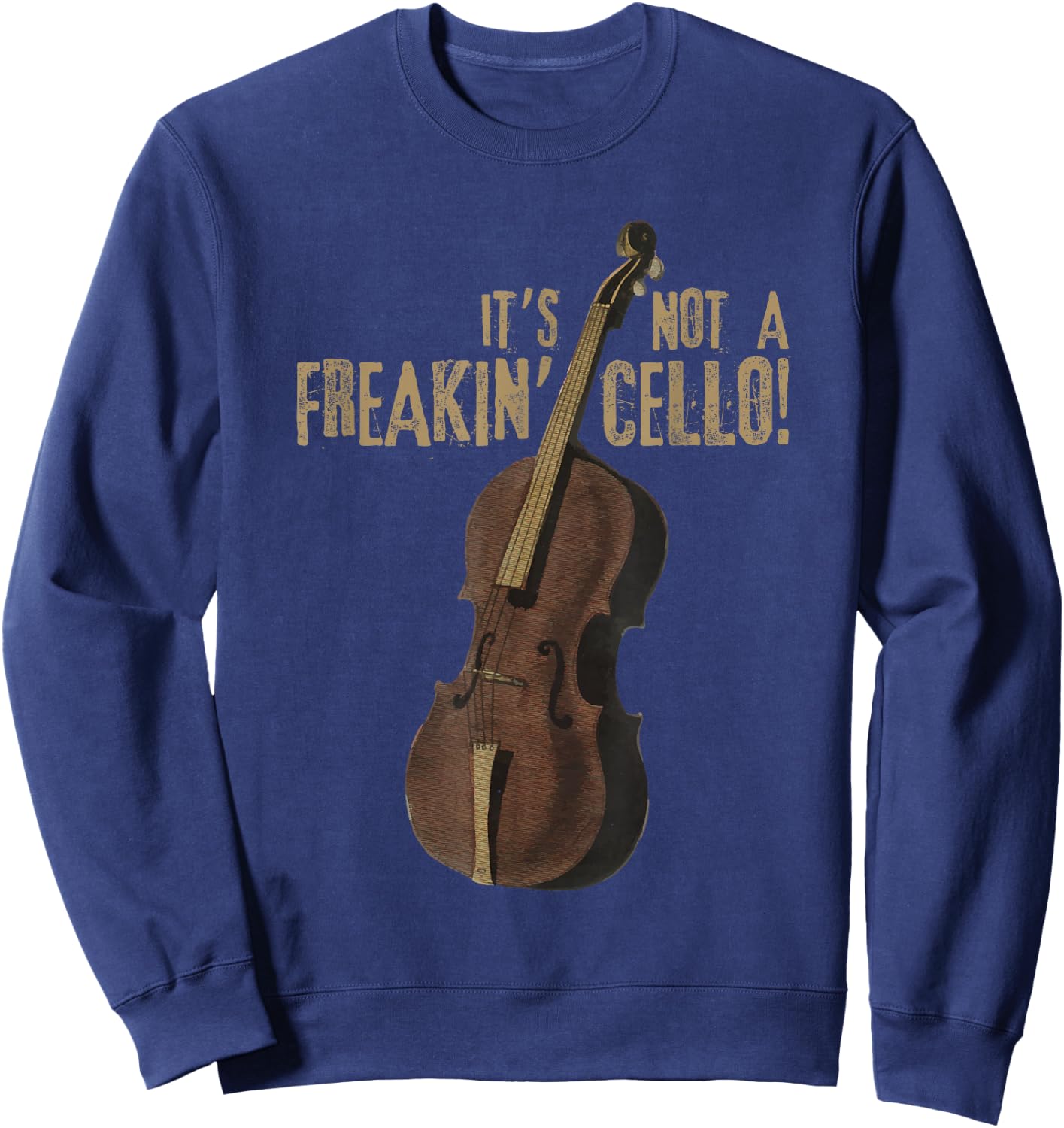 Double Bass Funny Jazz Instruments Music Sweatshirt - Sweatshirt | Navy