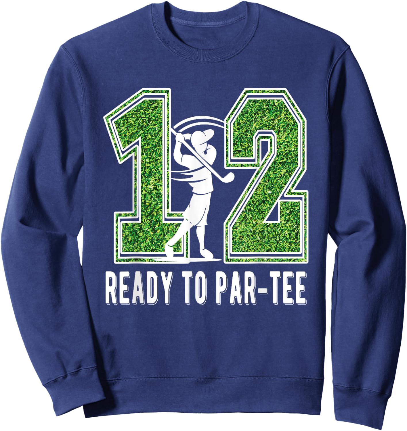 12th Birthday Golfer Boy Twelve Year Old Golf Player Sweatshirt - Sweatshirt | Navy