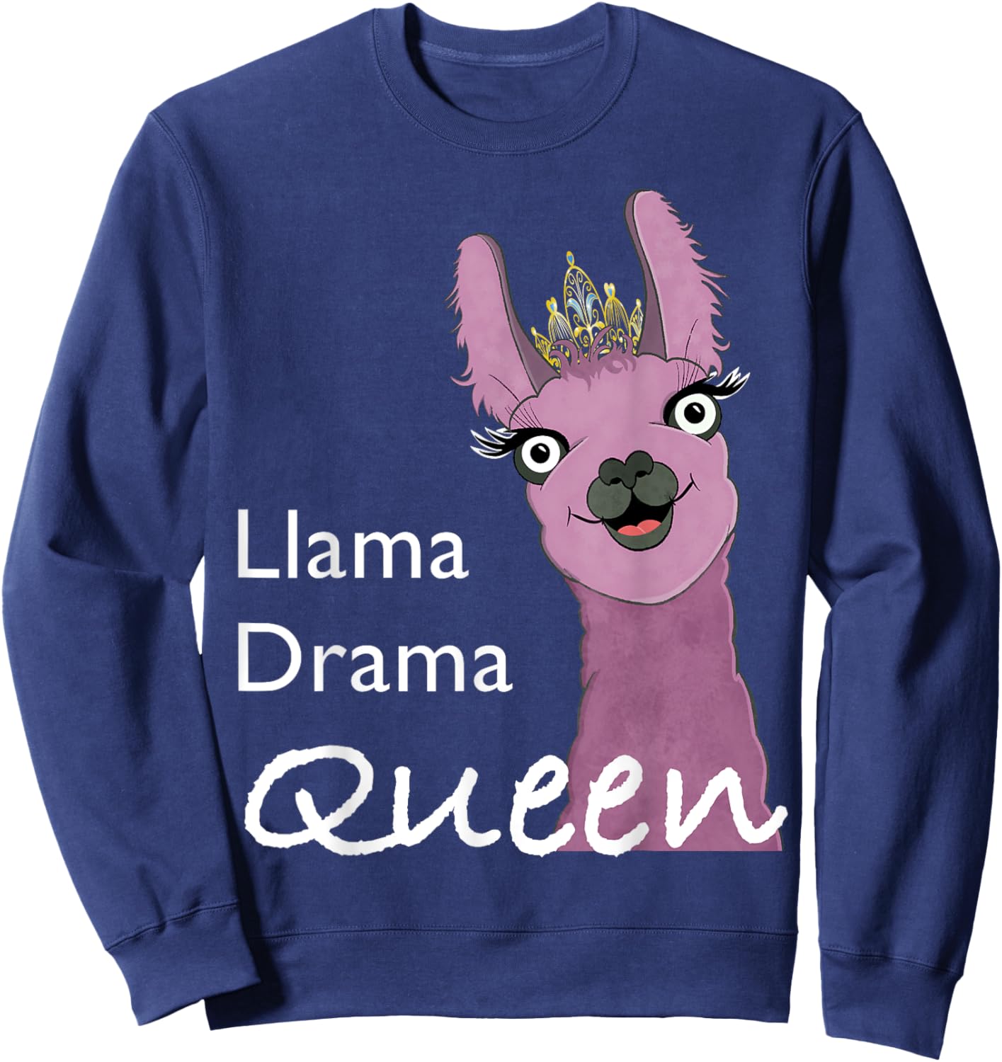Llama drama queen Sweatshirt - Sweatshirt | Navy