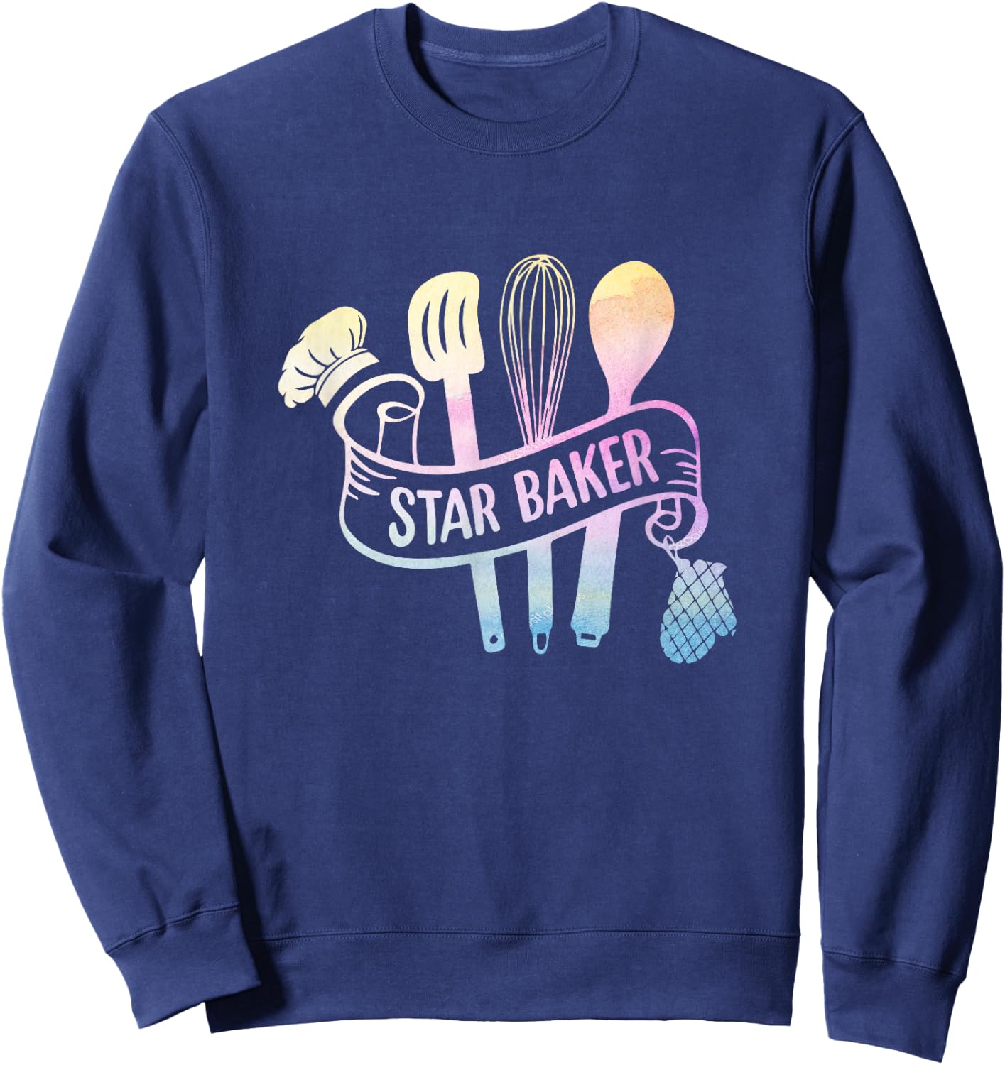 Star Baker Cake Baking Confectioner Cupcake Pastry Caking Sweatshirt - Sweatshirt | Navy