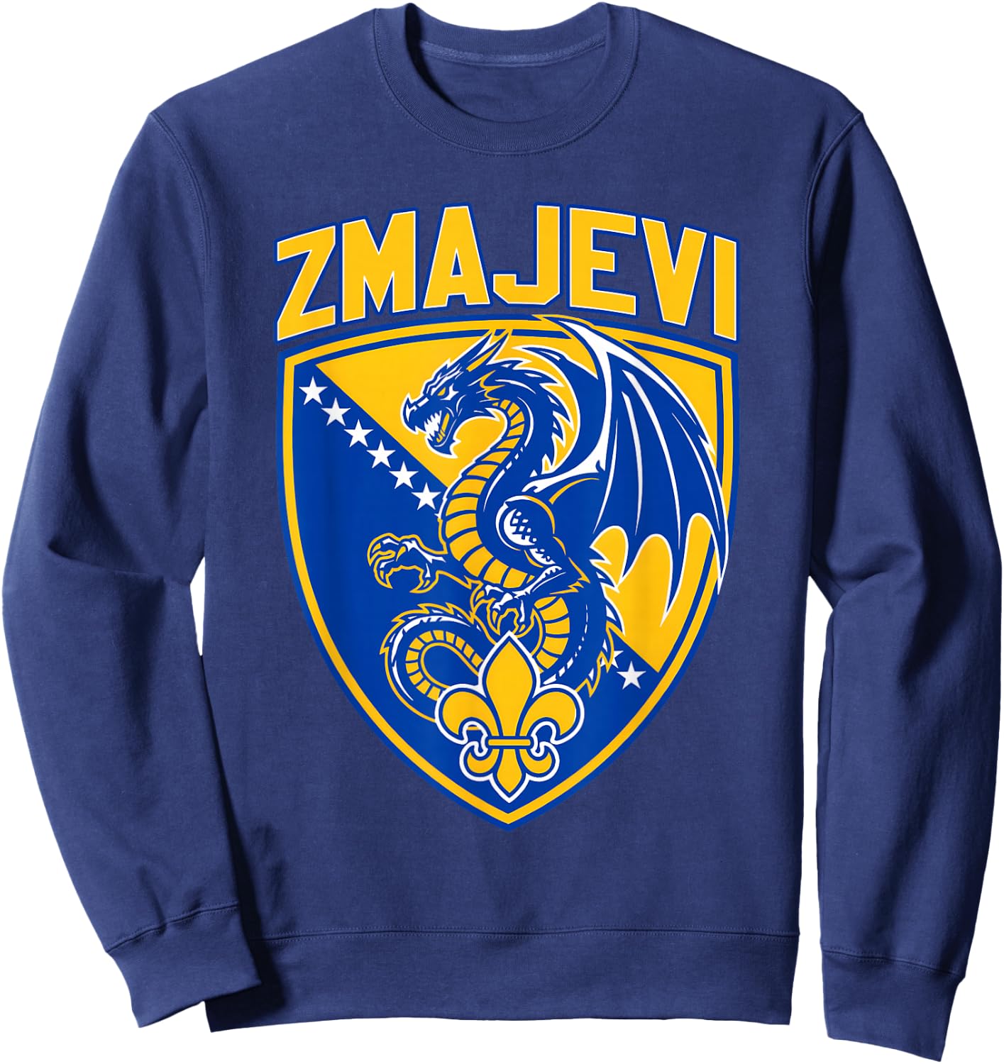 Hajmo Bosno Bosnian Flag Bosnia BiH Bosna i Herzegovina Sweatshirt - Sweatshirt | Navy