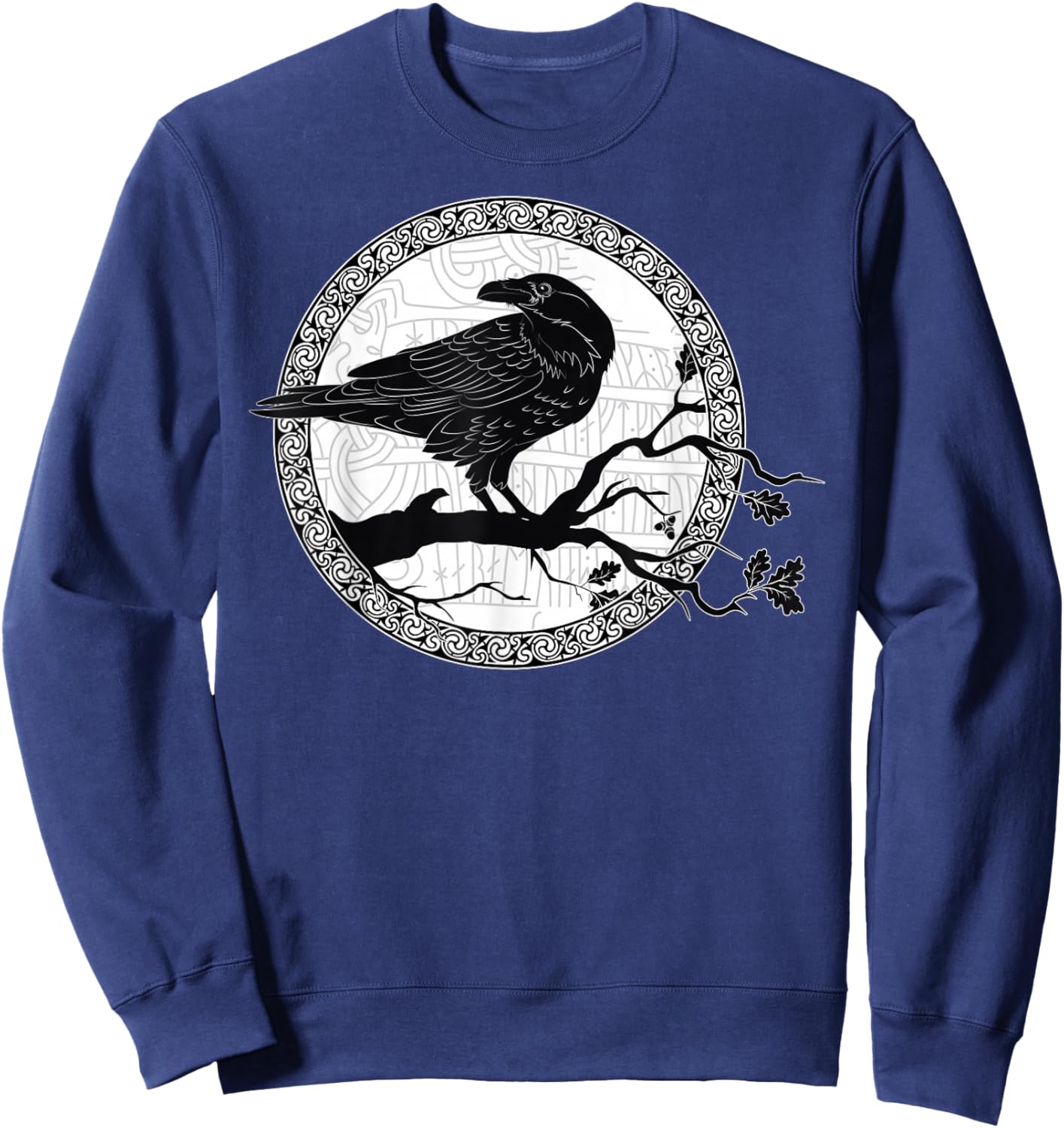 Celtic Raven Viking Wisdom Tattoo Art Small Sweatshirt - Sweatshirt | Navy
