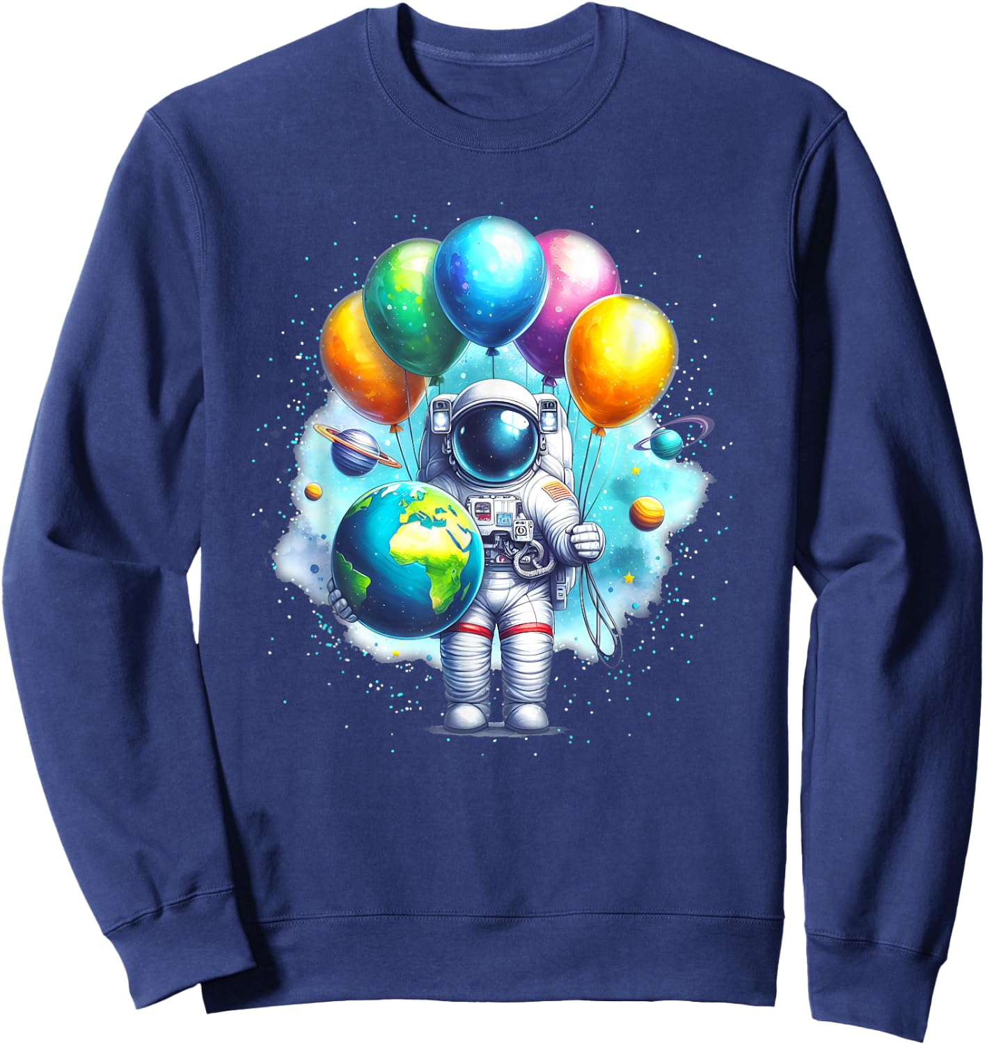 Just A Boy Who Loves Planets Solar System Astronomy Space Sweatshirt - Sweatshirt | Navy