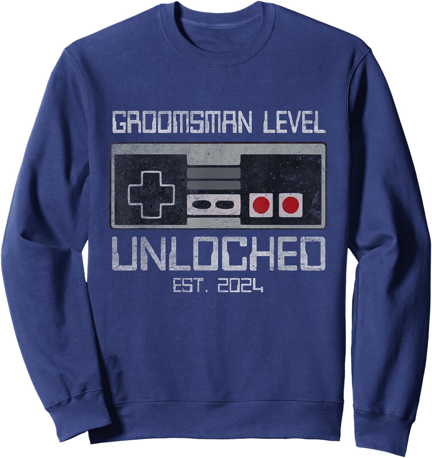 Groomsmen Matching Bachelor Party For Gamer Husband Wedding Sweatshirt - Sweatshirt | Navy