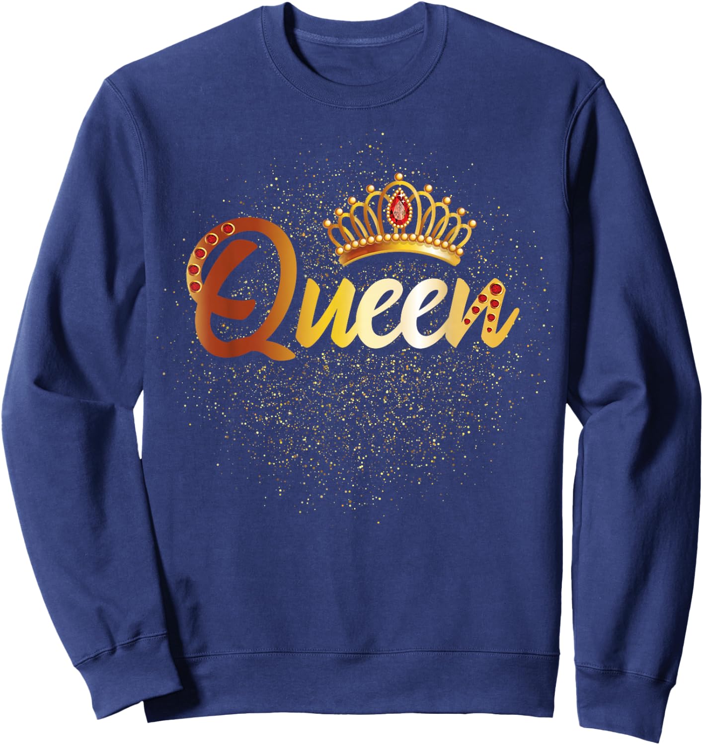 Queen Shirt Women Him & Her Matching Couples Sweatshirt - Sweatshirt | Navy