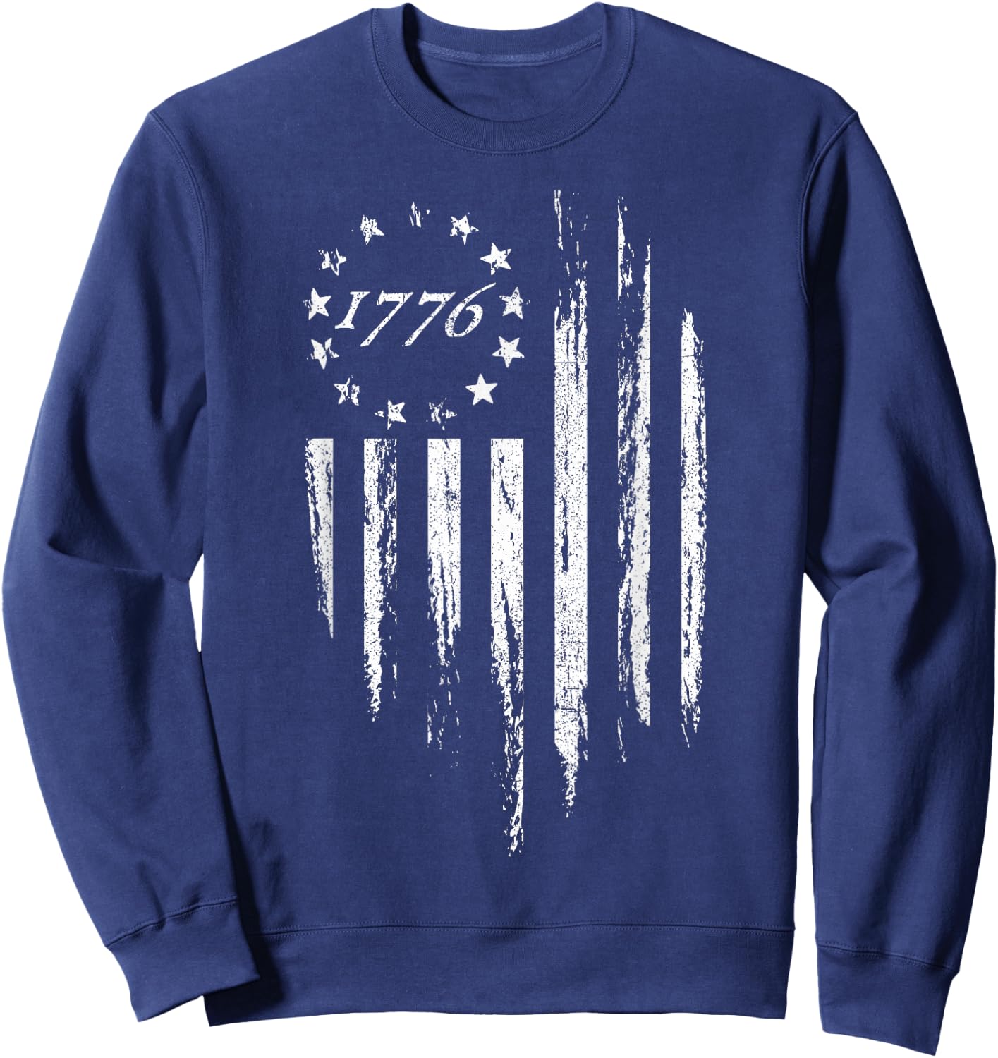 1776 American Flag Betsy Ross 13 Stars USA 4th of July Gift Sweatshirt - Sweatshirt | Navy