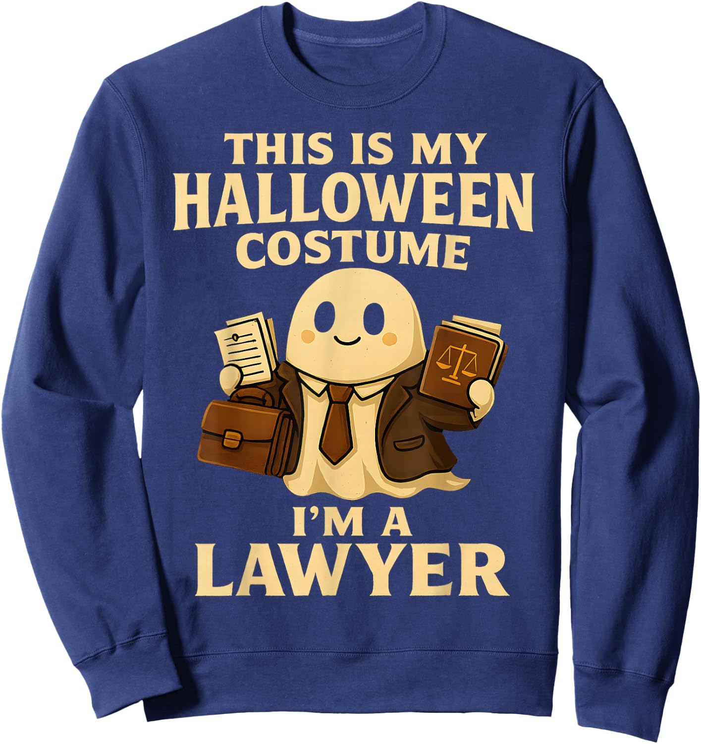 This is My Halloween Costume I’m a Lawyer Spooky Fall Sweatshirt - Sweatshirt | Navy