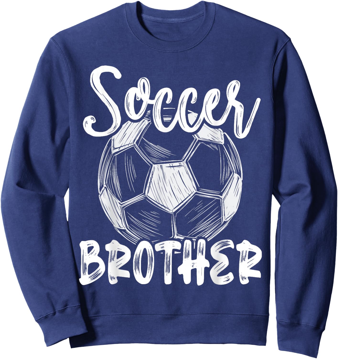 Soccer Brother Men Family Matching Team Player Soccer Ball Sweatshirt - Sweatshirt | Navy