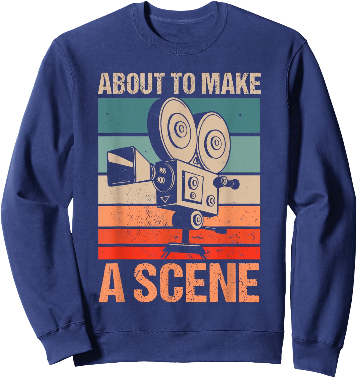 Short Film Writer Movie Maker Cinematographer Editor Sweatshirt - Sweatshirt | Navy