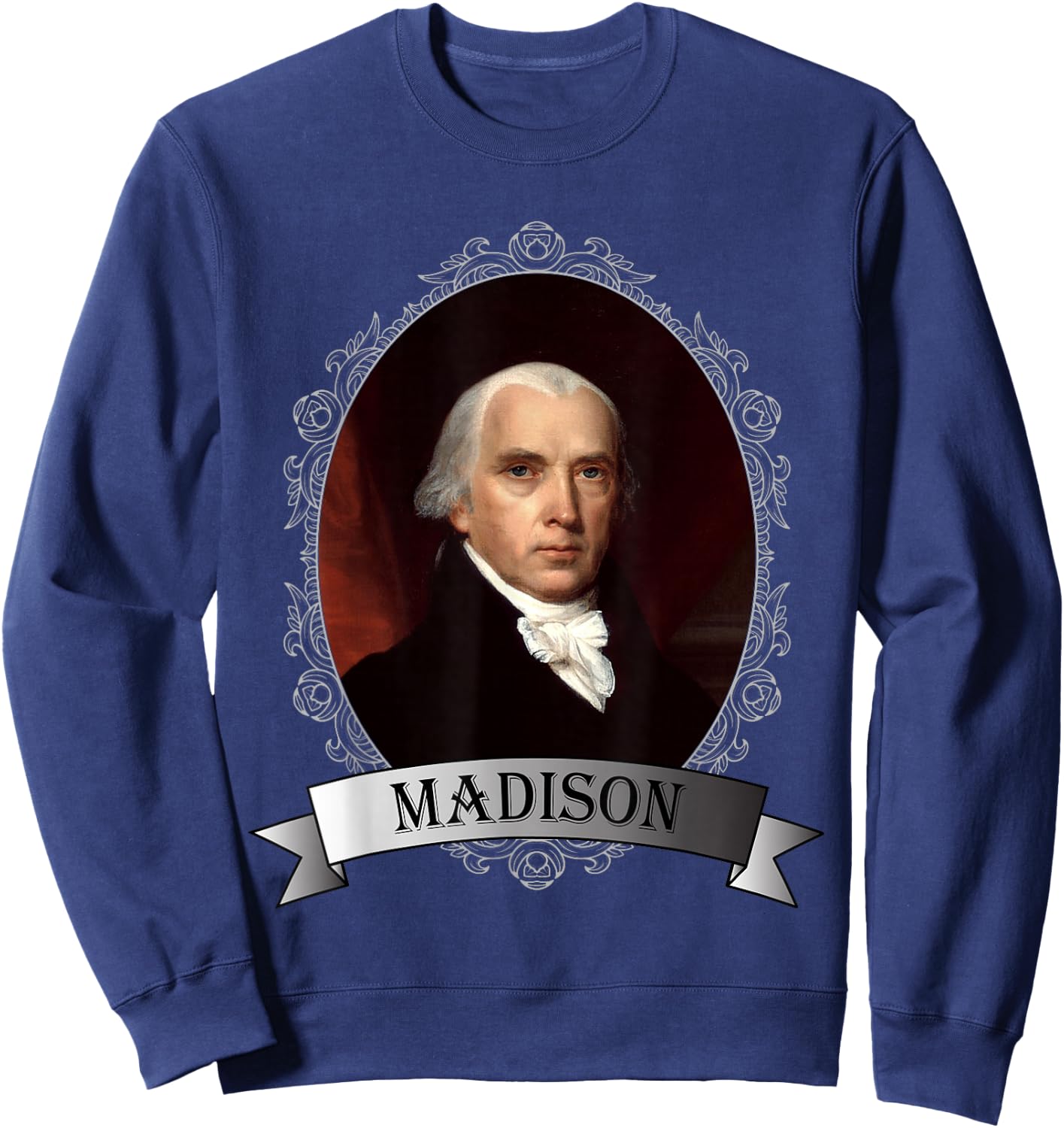 President James Madison Portrait Sweatshirt - Sweatshirt | Navy